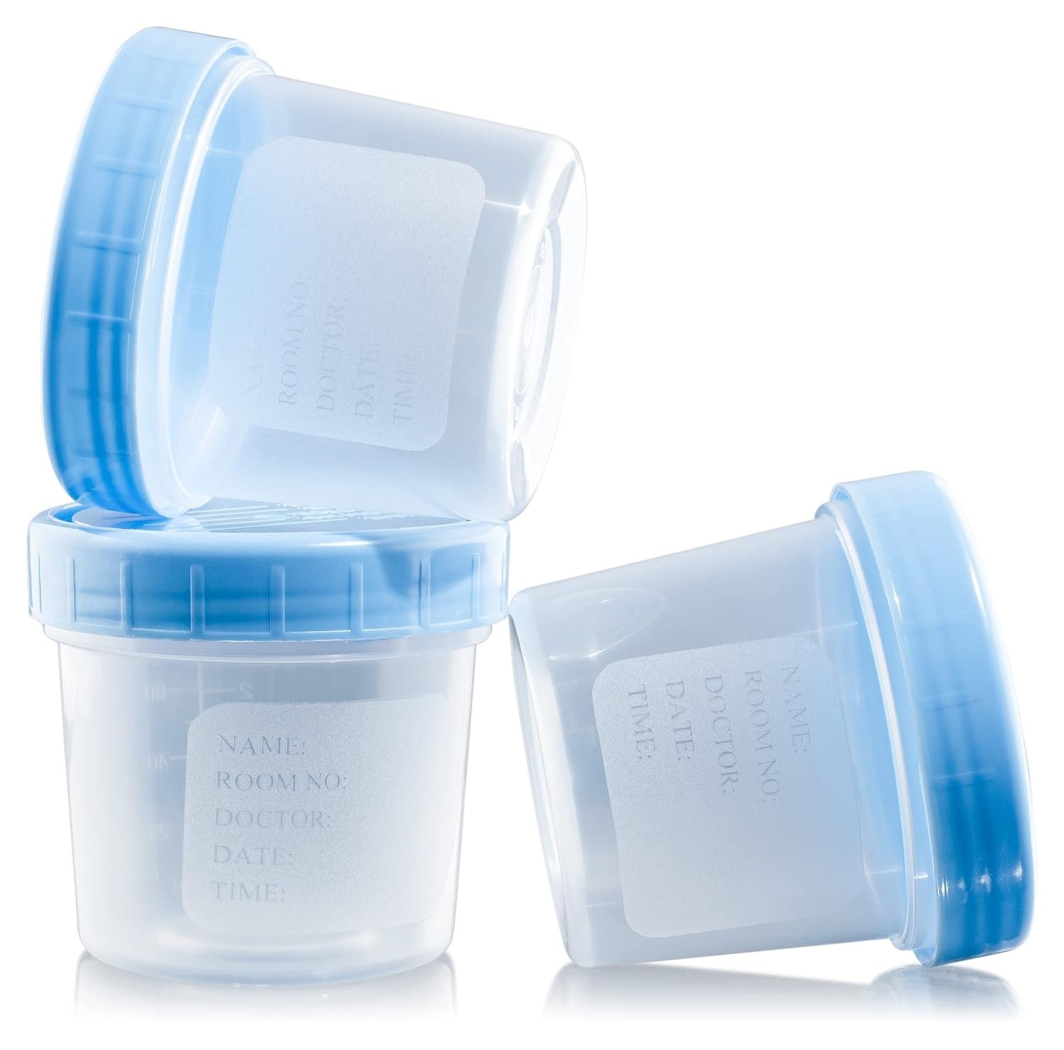 Specimen Cups with Lids-Leak Proof Lid- High Quality Latex Free Polypropylene…