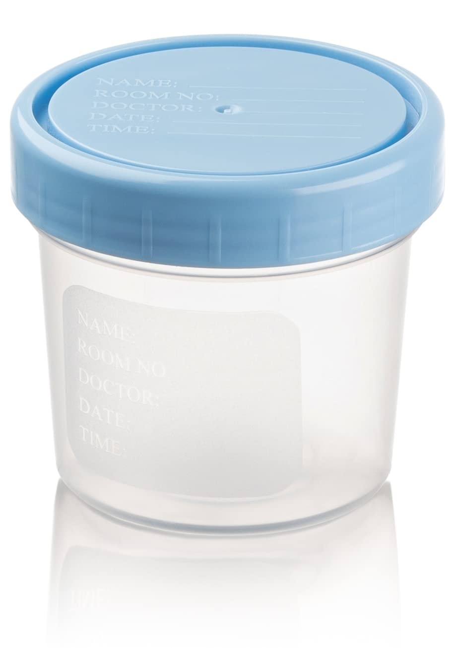Caremax Supply Specimen Cups with Lids-Leak Proof Lid- High Quality Latex Fre…