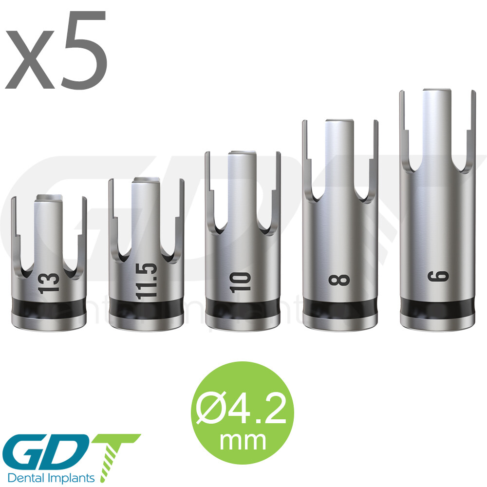 5 Drill Stoppers Set Ø4.2mm Surgical Tool Instrument Dental Im plant