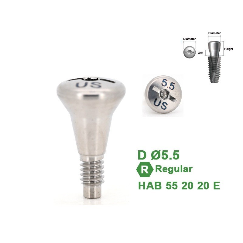 1Pc Dental Healing Abutment Caps Regular Mini Cover Screw Platform