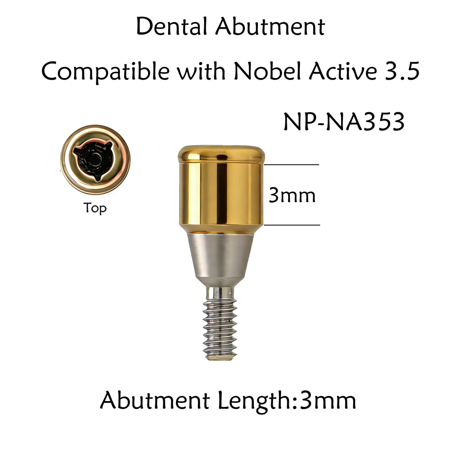 Dental Overdenture Locator Abutment Fit Hiossen Osstem/Nobel Biocare/Zimmer/MIS