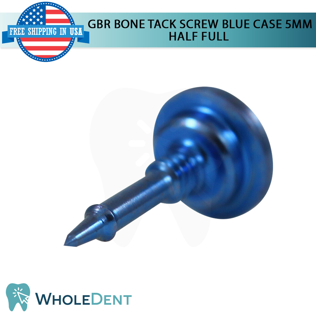 GBR Bon Tack Screw 5mm Pin Blue Half Case Membrane Fixation Dental Im plant Tac