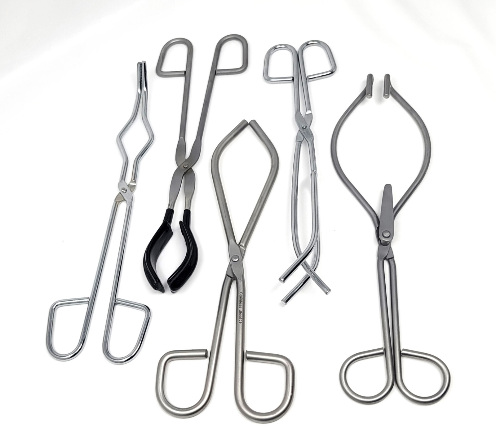 Set of 5 All Sizes Laboratory Heavy Duty Beaker Crucible Holding Tongs 9.5″ -11″