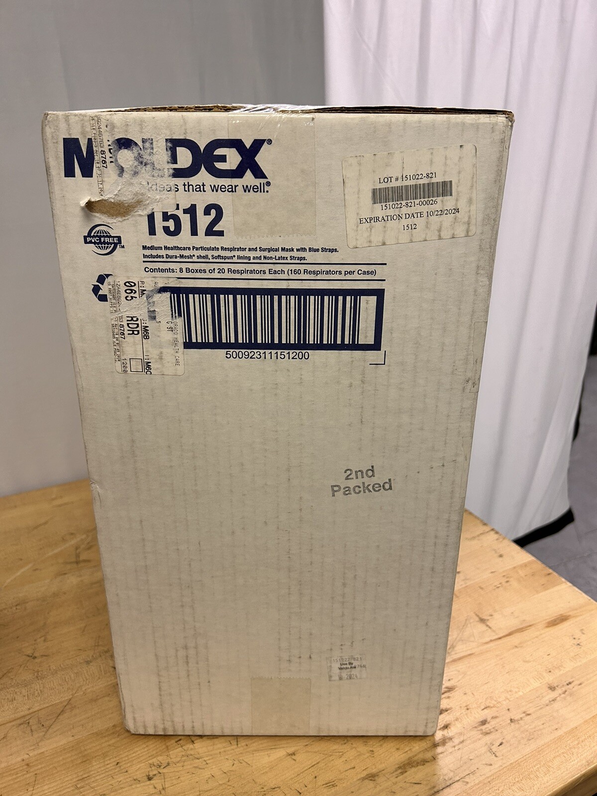 Moldex 1512 Respirator – Size Medium (Case of 160) Exp. 10/2024