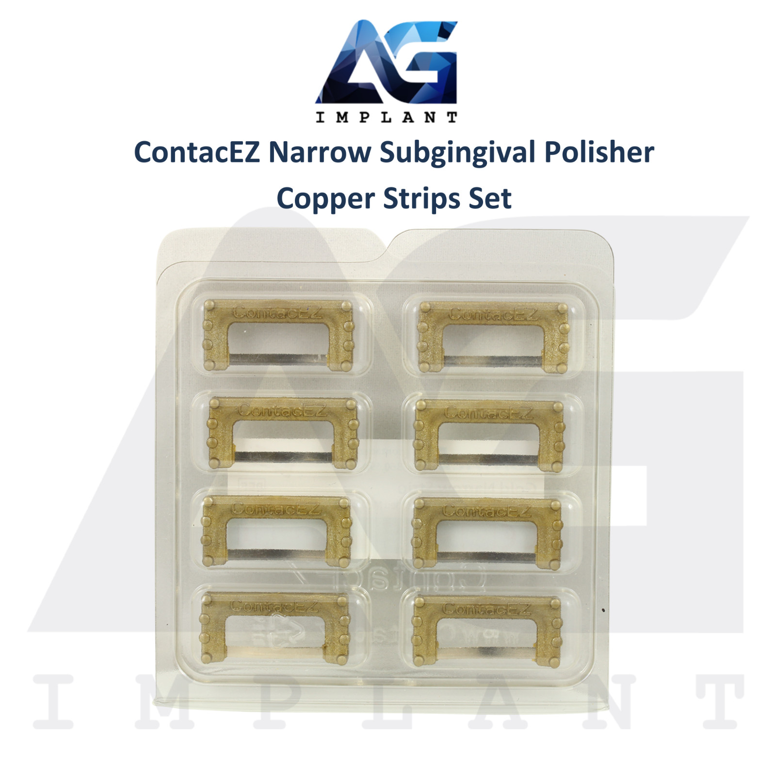 ContacEZ Narrow Subgingival Trimmer Gold Dental Strips 8pcs System Medium-Coarse