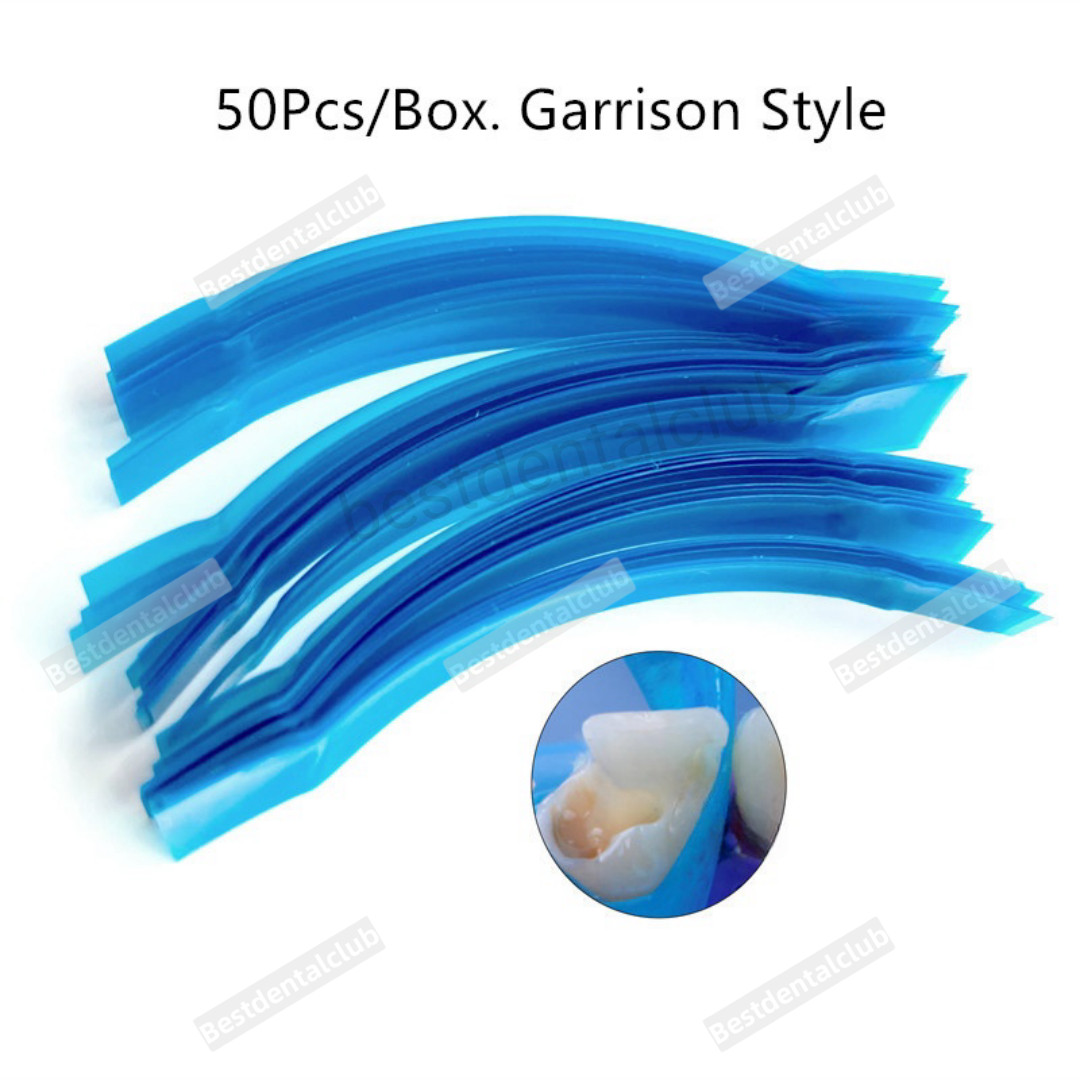 5Box Dental Blue View Matrix Contoured Anterior Matrices Mylar Anatomical Strip