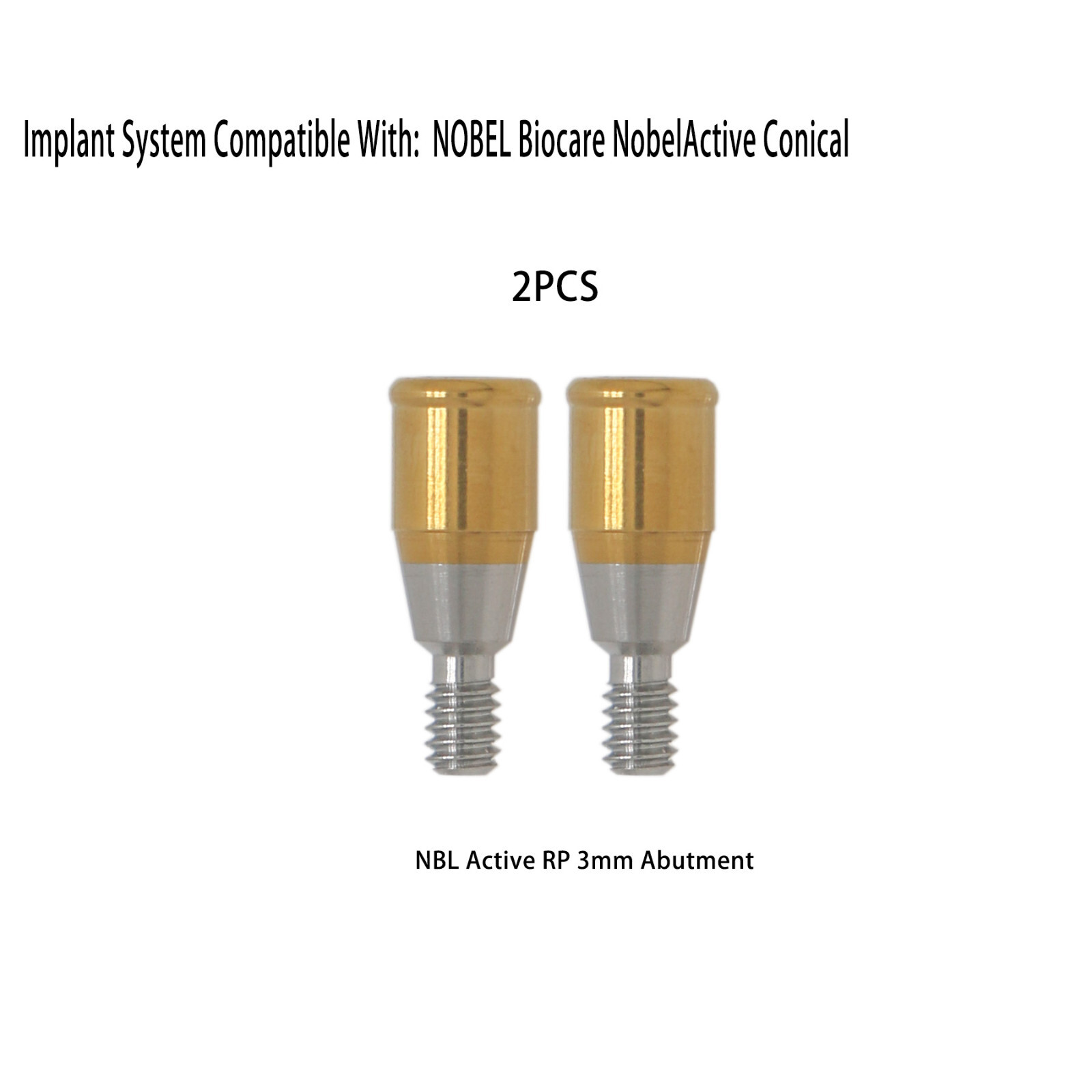 Dental Locator Attachment Abutments for Nobel NBL Active NP/RP AH=1/2/3/4/5.0mm