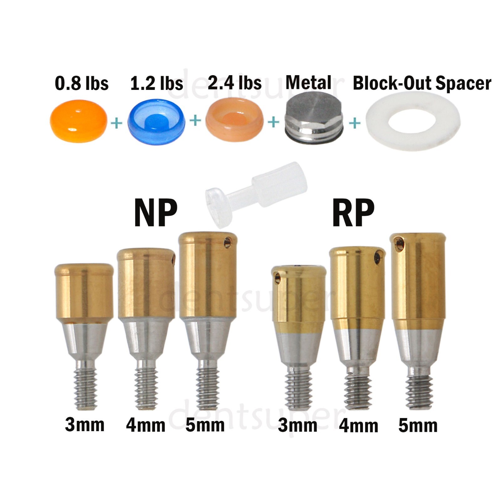 Dental Removable NP/RP Conical Attachment Male Cap Core Tool for Nobel Implants