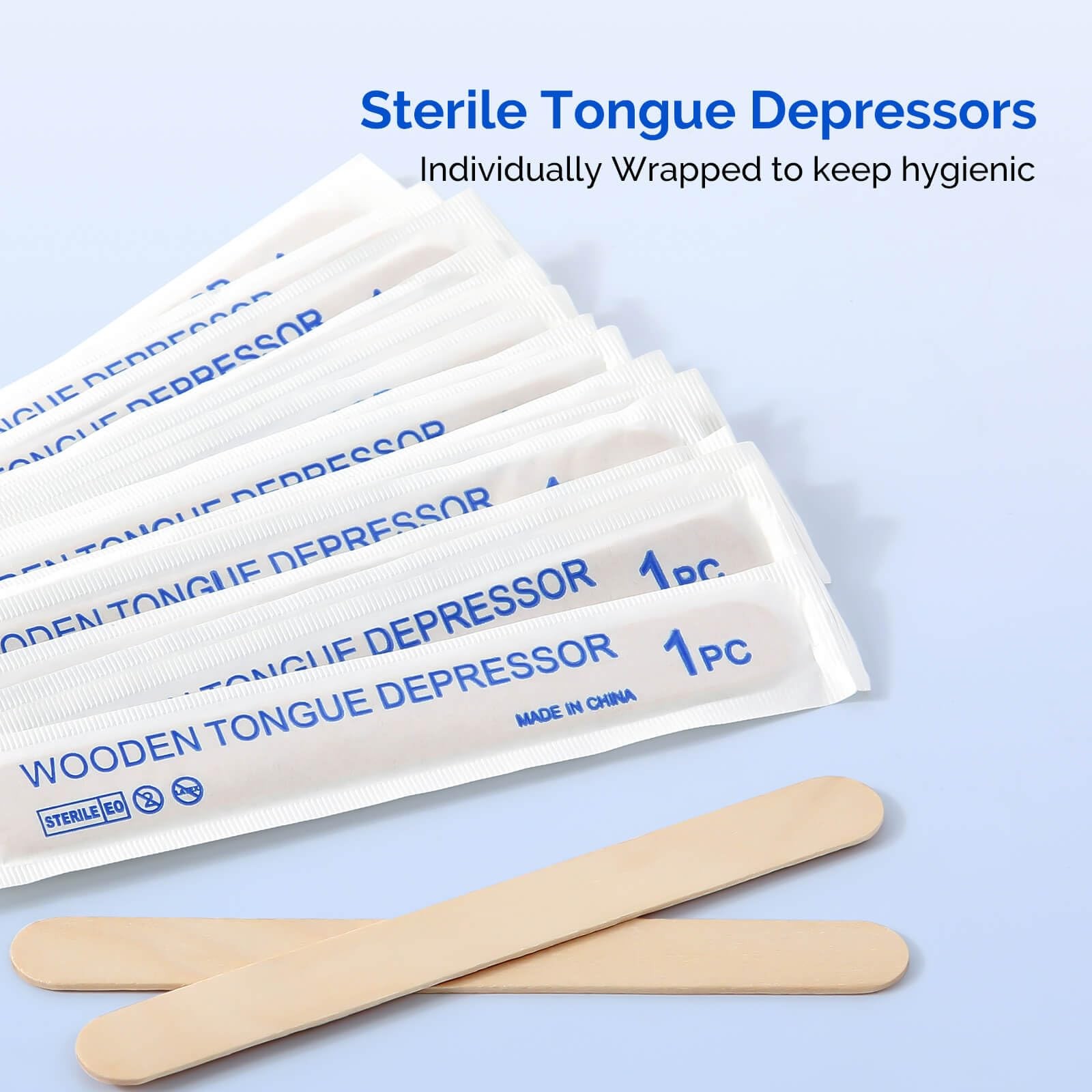 JMU Tongue Depressors Sterile 100 Count, 6″ 6inch-sterile