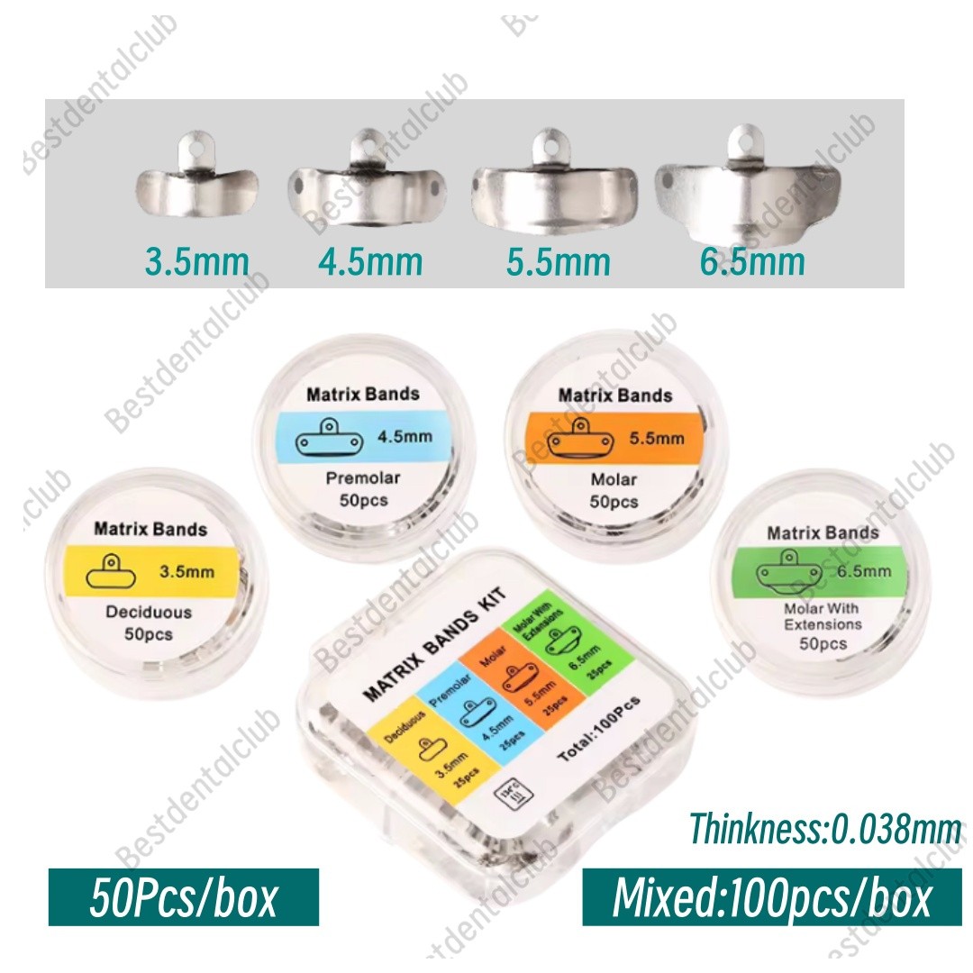 Dental Matrix Bands Ring Sectional Matrice Clamp Wedges Fit Garrison Palodent V3