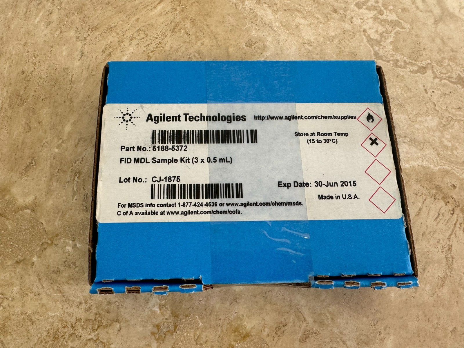 Brand New Agilent FID MDL Sample Kit 5188-5372 #17481