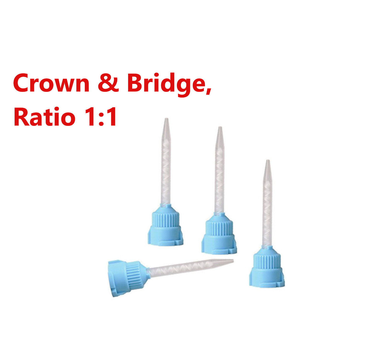Dental Defend Type HP Crown & Bridge 50 x Mixing Tips 1:1 Blue/White