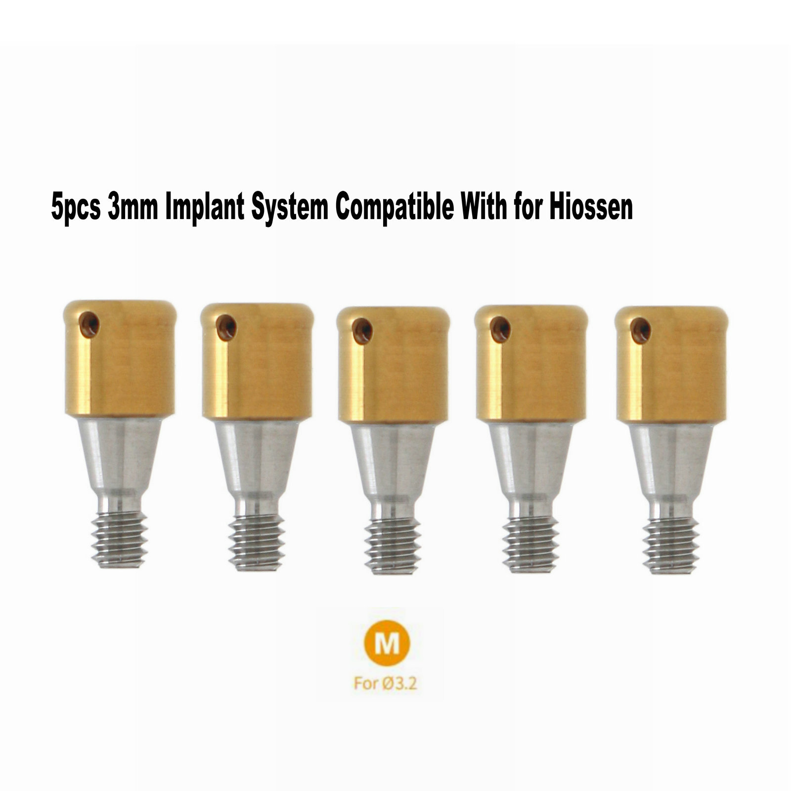 Dental Attachment Abutment&Overdenture Male Caps Kits for Hiossen Mini Ø3.2 3mm