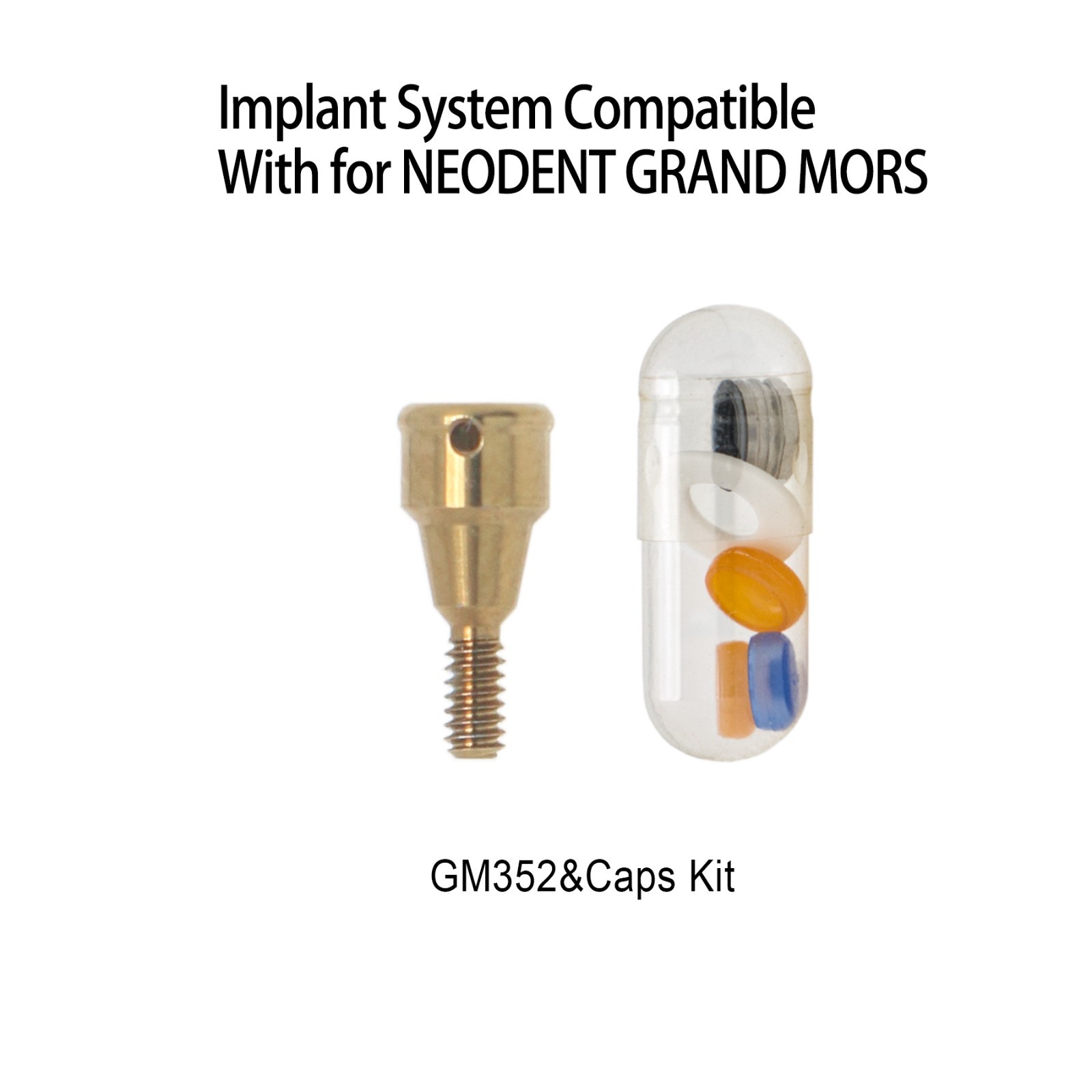 Overdenture Locator Abutments Anchor for NEODENT GRAND MORSE Male Caps Removable