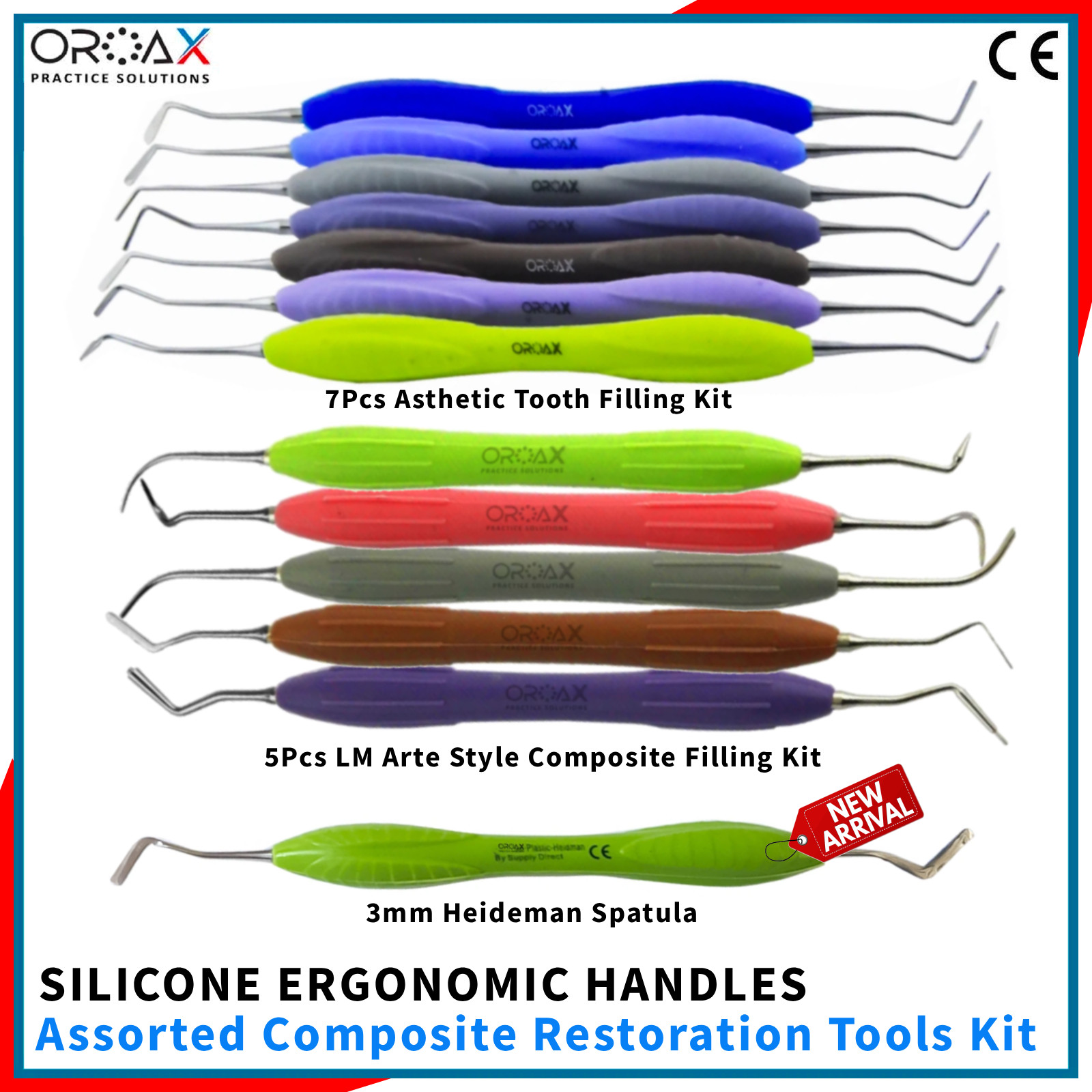 13Pcs Dental Composite Filling Instruments Setup – Silicone Ergonomic Handles