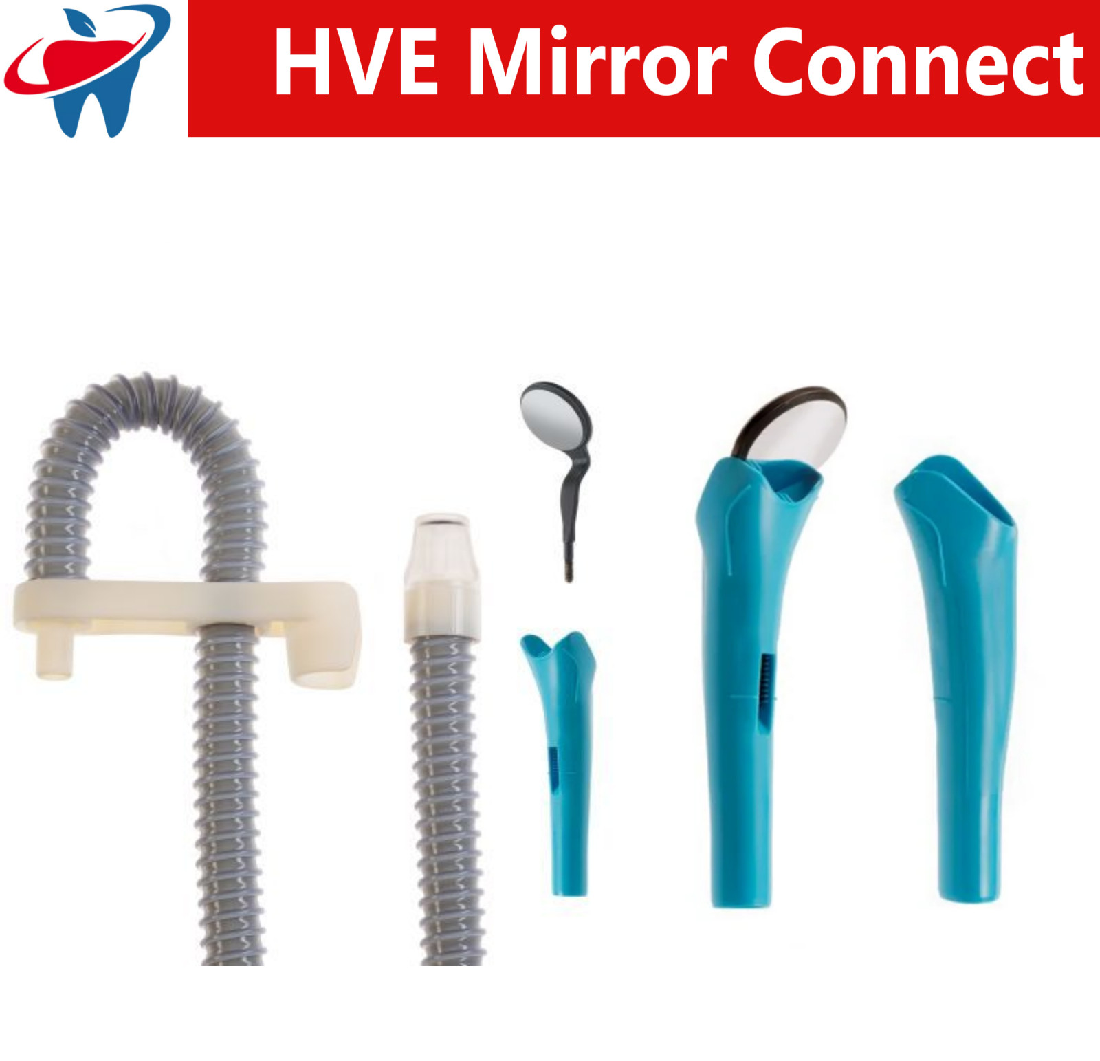 Dental HVE Mirror Connect Kit Refill, Connector HuFriedy Purevac Type Swivel