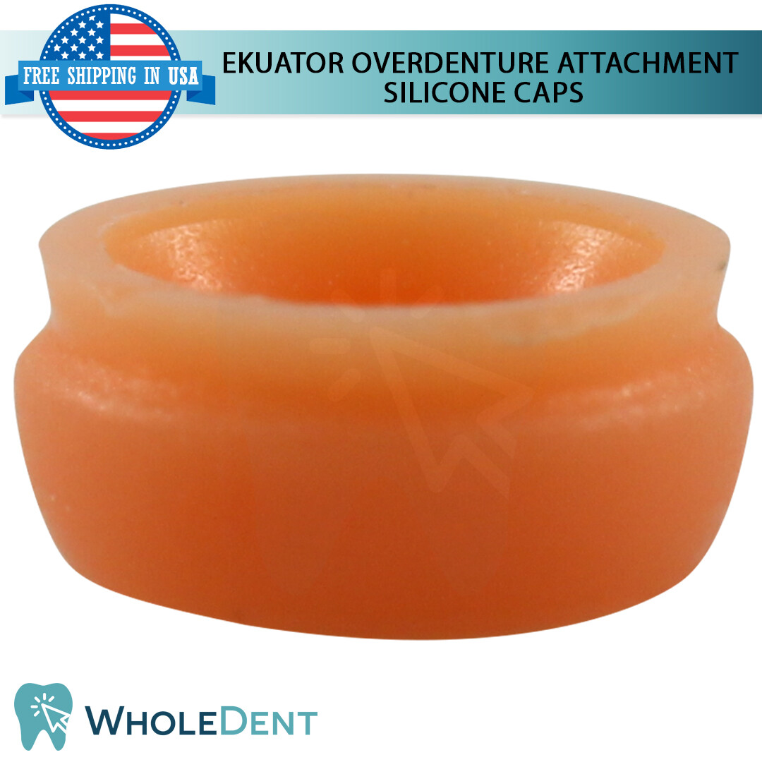 10x Soft Silicone Cap Ekuator Overdenture Attachment Abutment Dental