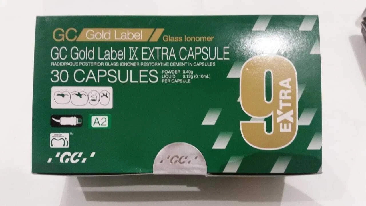 GC FUJI 9 GP EXTRA GIC Cement Posterior Dental Restorative 30 Capsule Pack