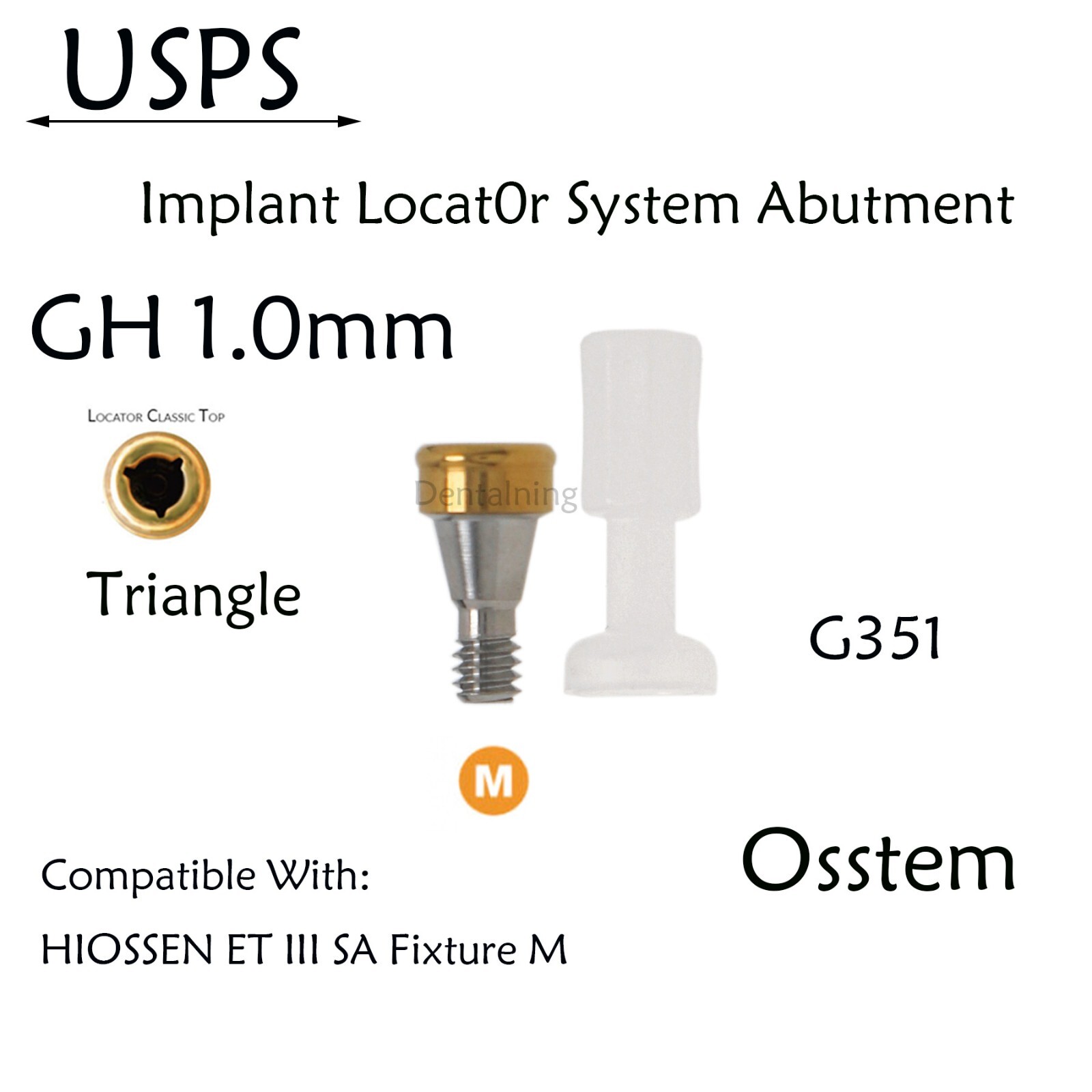 Hiossen Implant system Locator Abutments 3.5mm Dia/1-6.0mm GH Straight Tapered