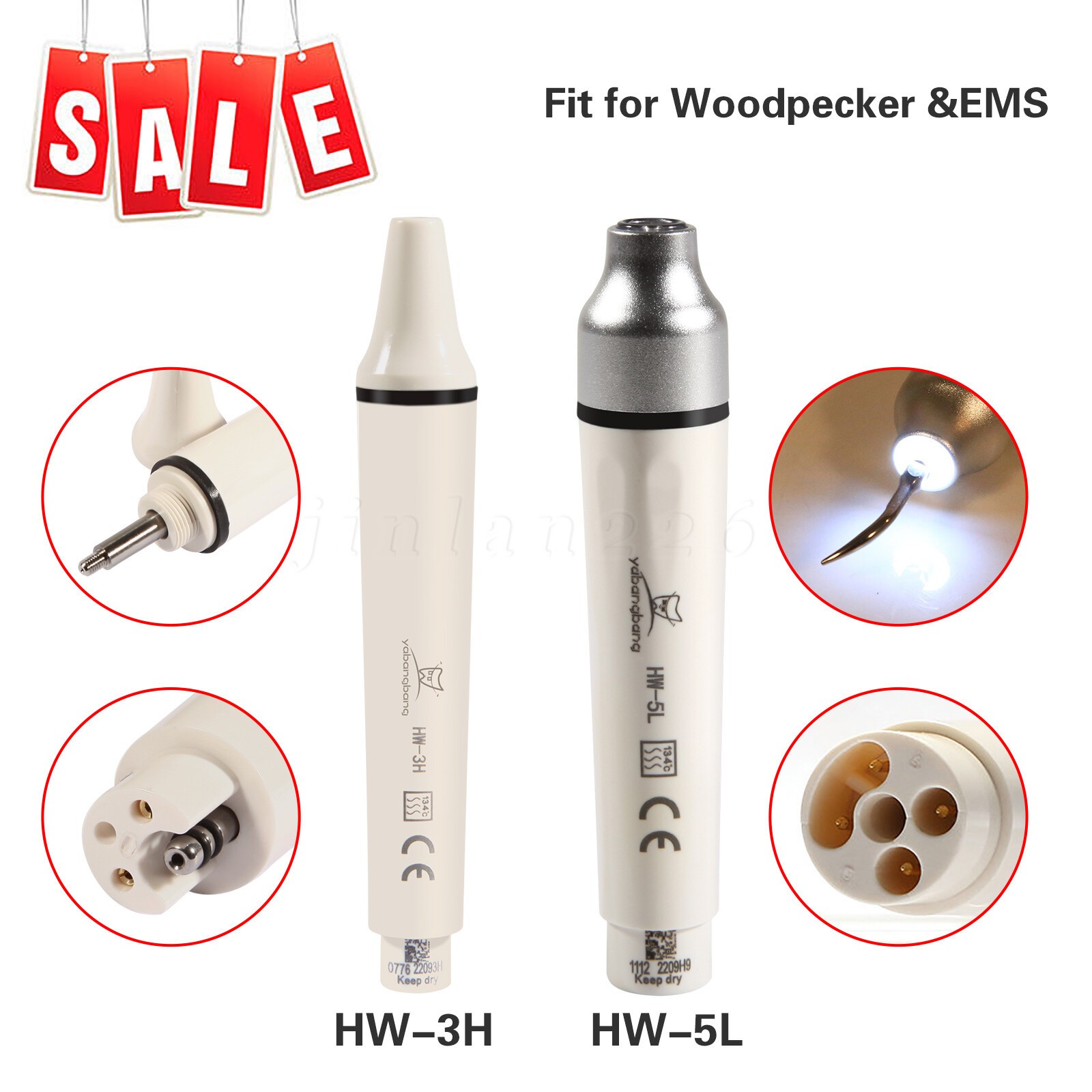 Dental Ultrasonic Piezo Scaler Handpiece LED Fit For WOODPECKER /EMS/SATELEC