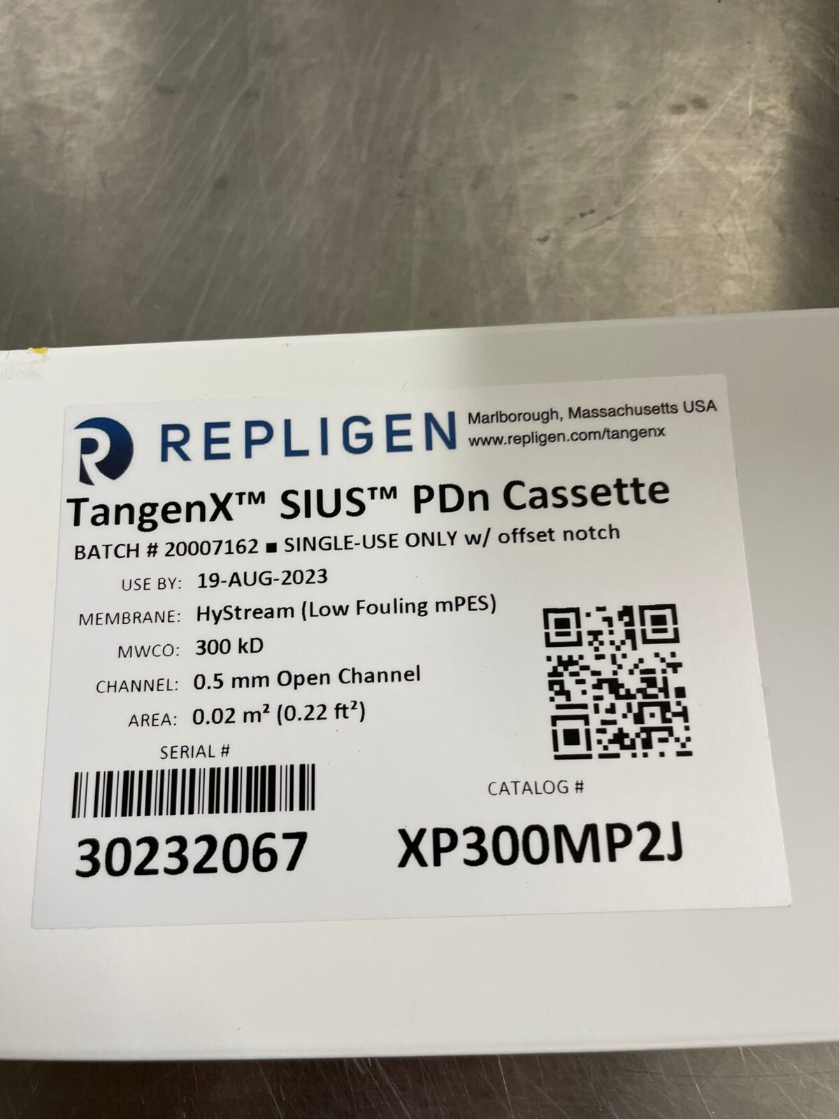 REPLIGEN TangenX SIUS PDn Cassette 0.02m2 HyStream 300kD XP300MP2J sealed
