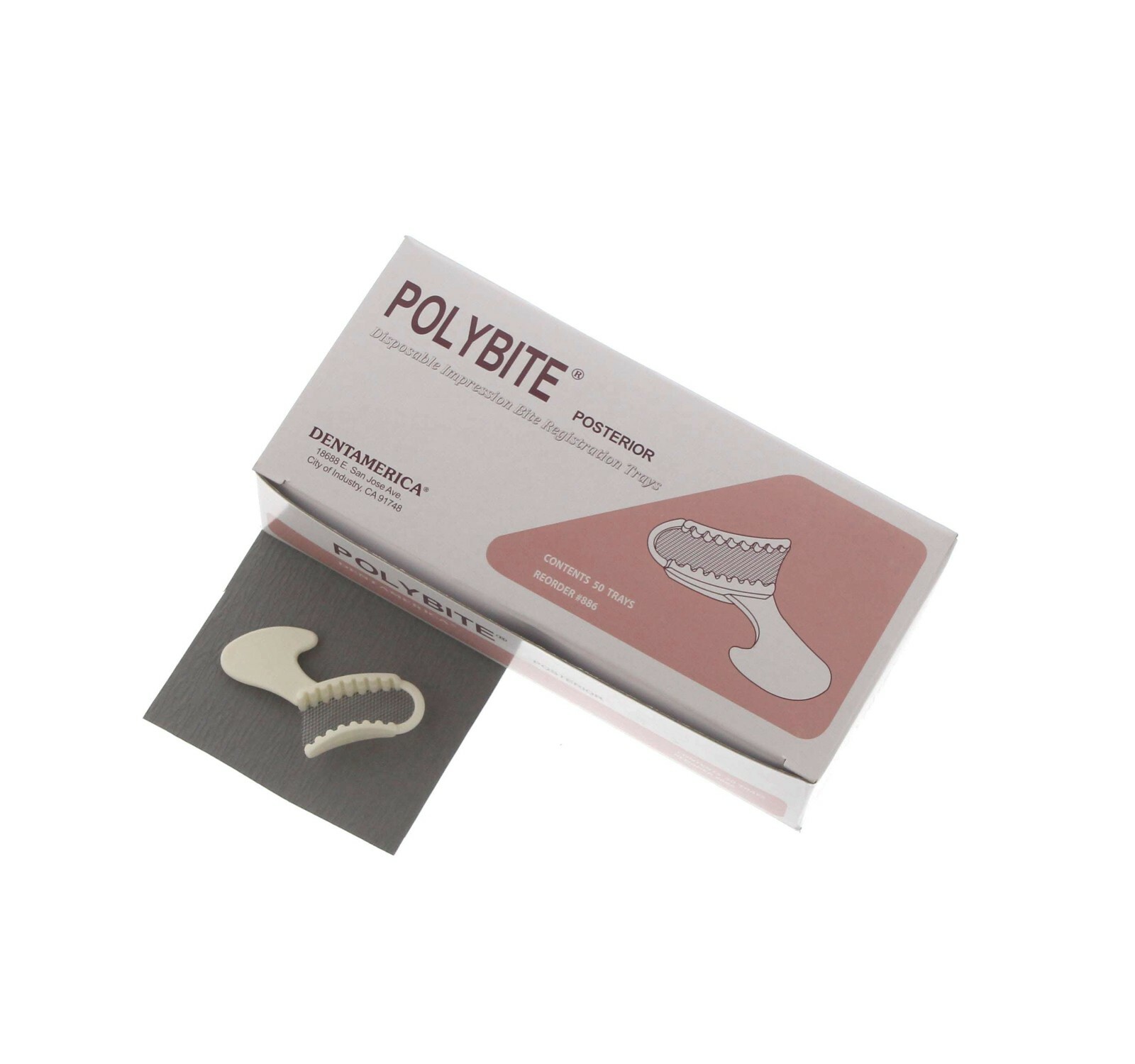 50pcs DentAmerica Polybite Disposable Impression Bite Trays–Posterior
