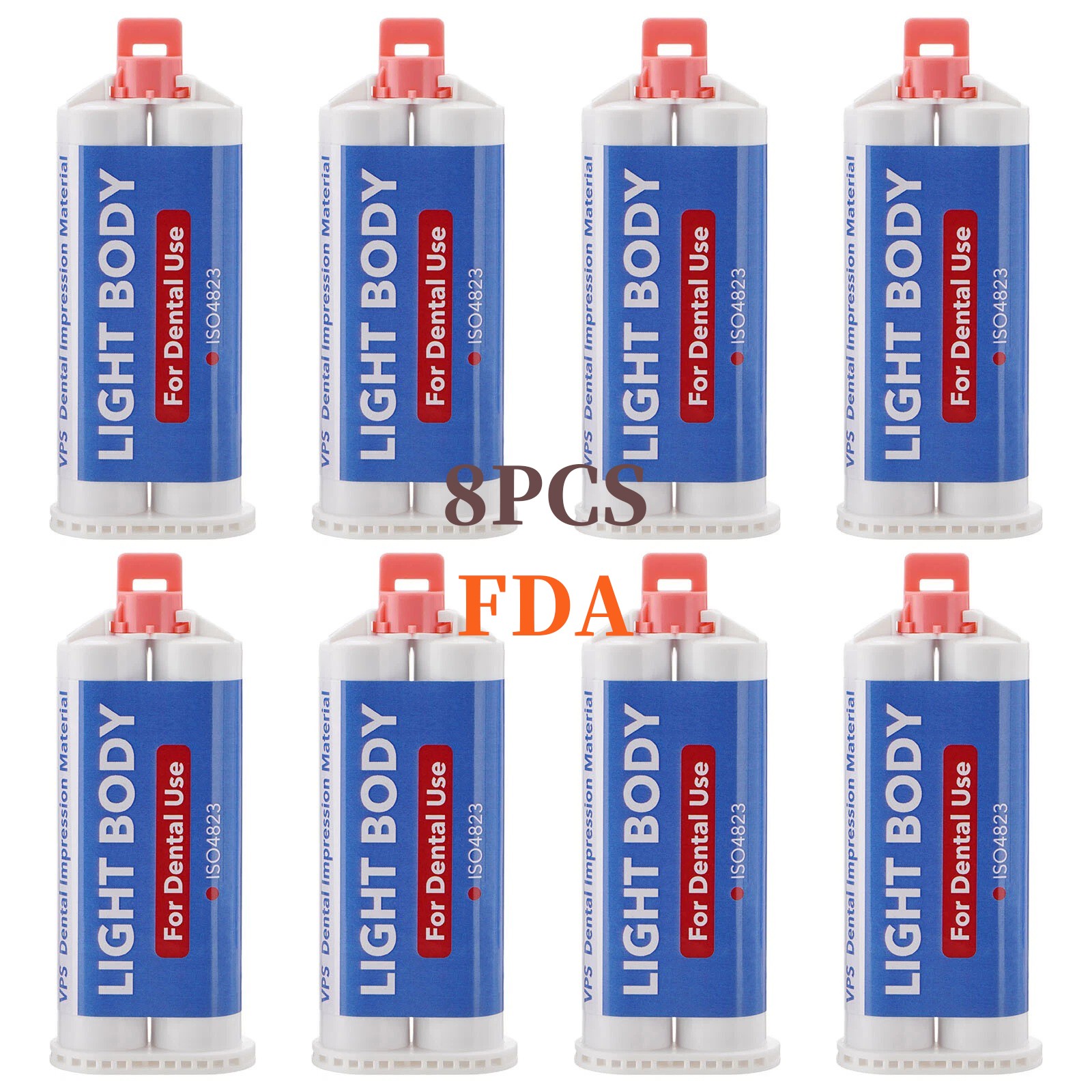 8PCS Dental Impression Material Rapid VPS Heavy Body Fast Set 50 ml Cartridges
