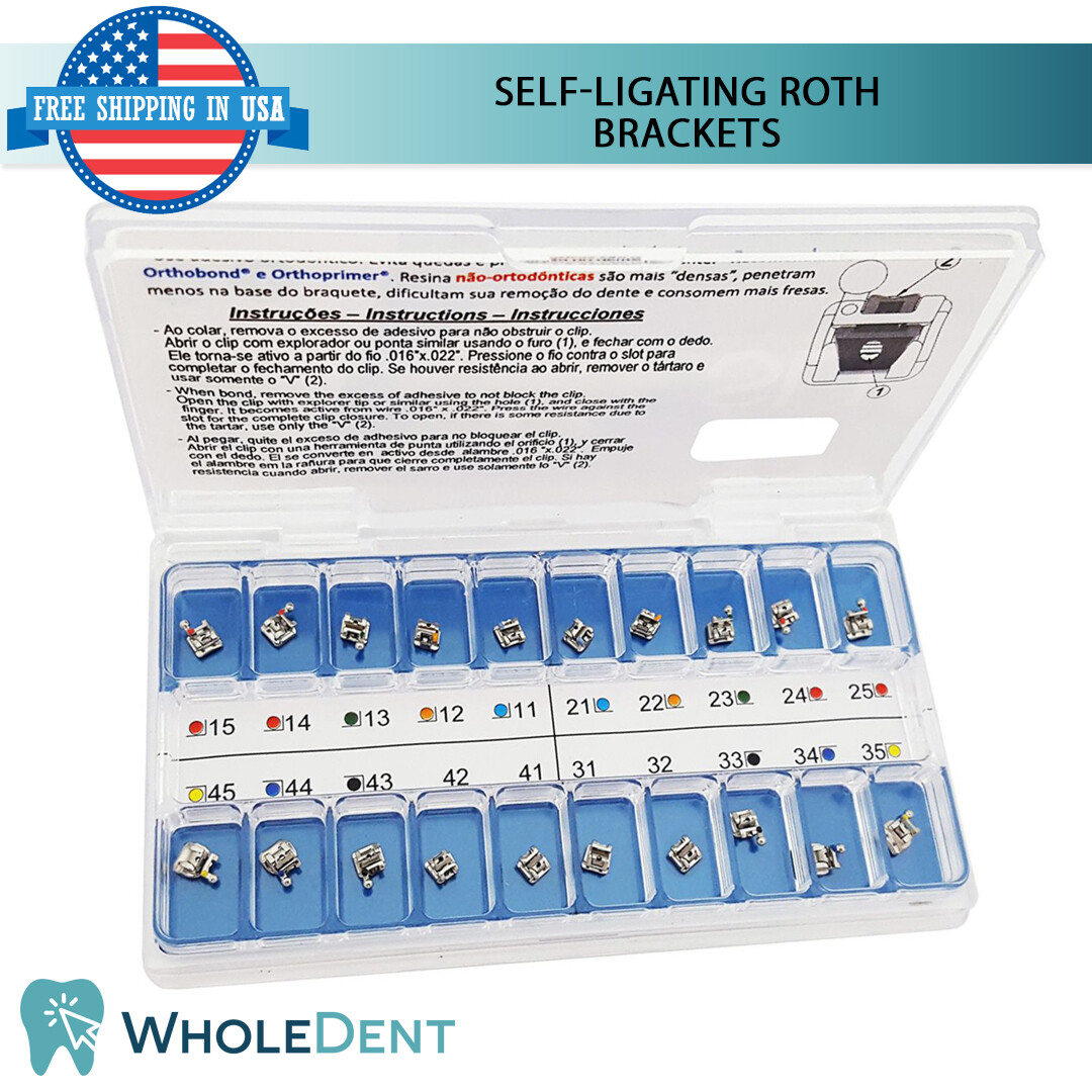 Orthodontic Dental SLI Self Ligating Brackets Braces Kit Roth Morelli 20pcs