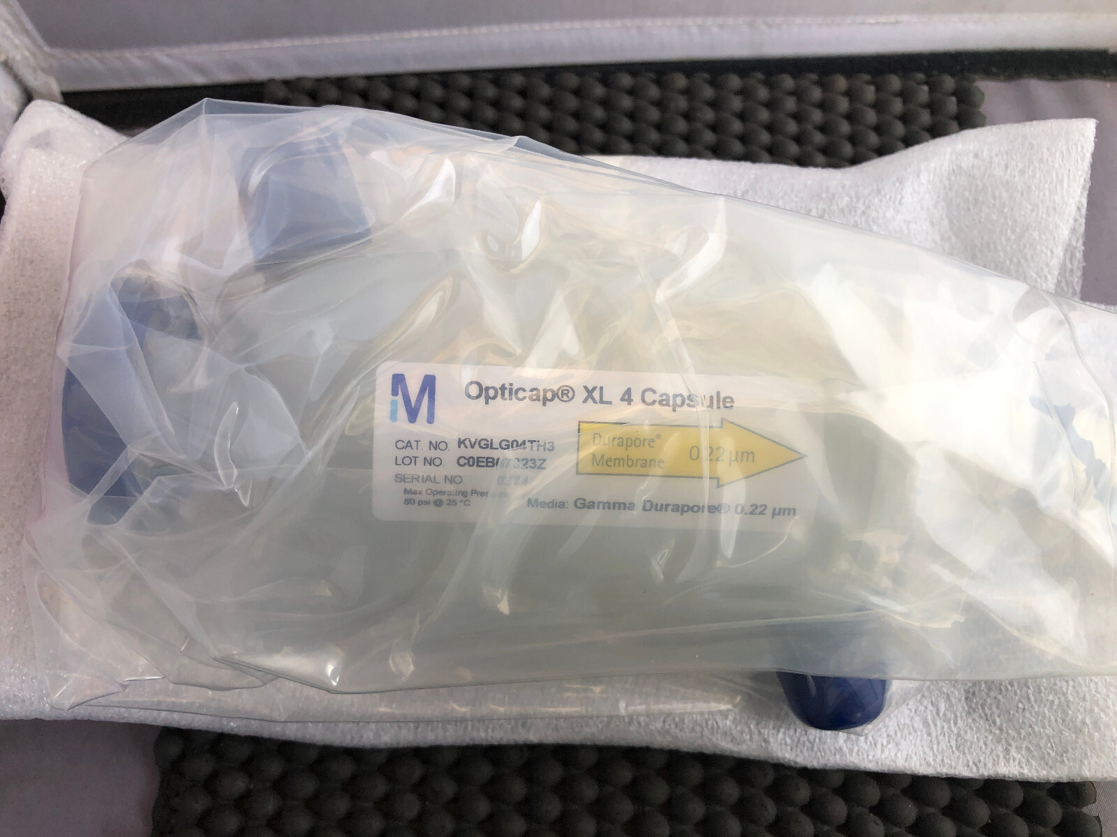 Millipore Opticap XL 4 Capsules 0.22um | Cat No KVGLG04TH3 | NEW