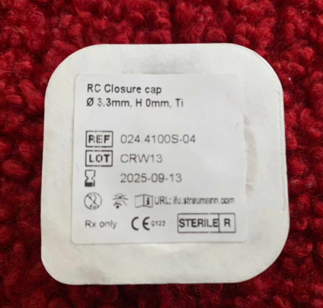 Straumann RC Closure Cap 0 2.8mm,H 0mm,Ti ref: 024 2100S-04