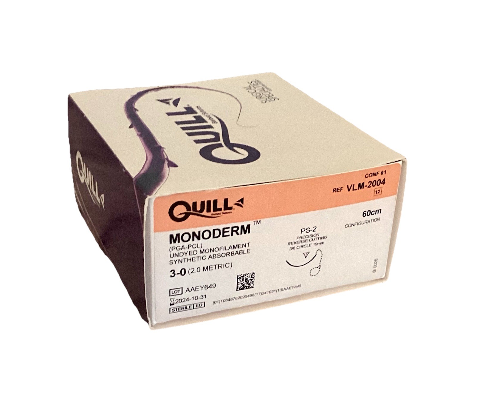 Surgical Training Sutures Quill Monoderm Absorbable Sz 3-0 Exp. 2024