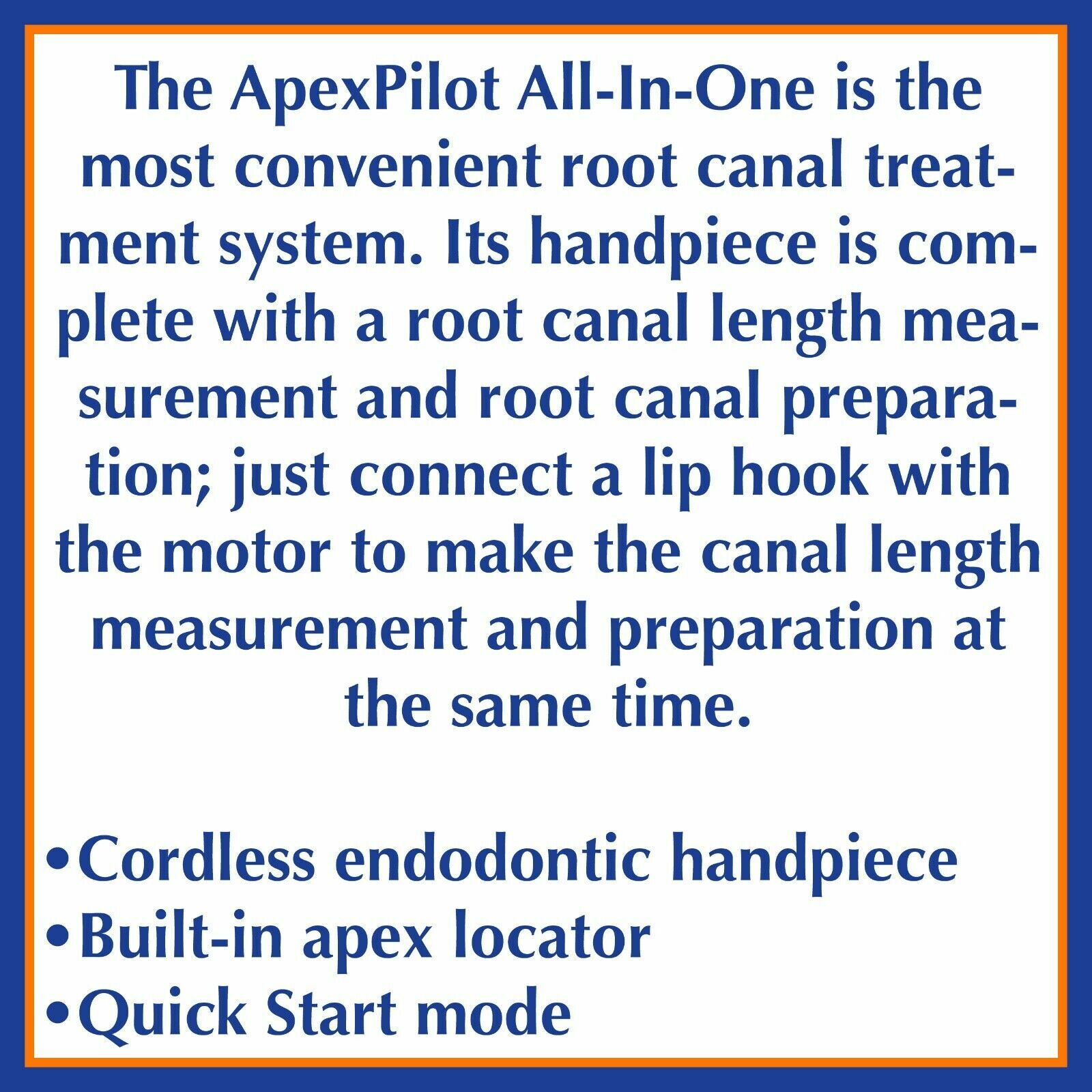 Beyes ApexPilot All-In-One, Cordless Endodontic Handpiece, Built-in Apex Locator