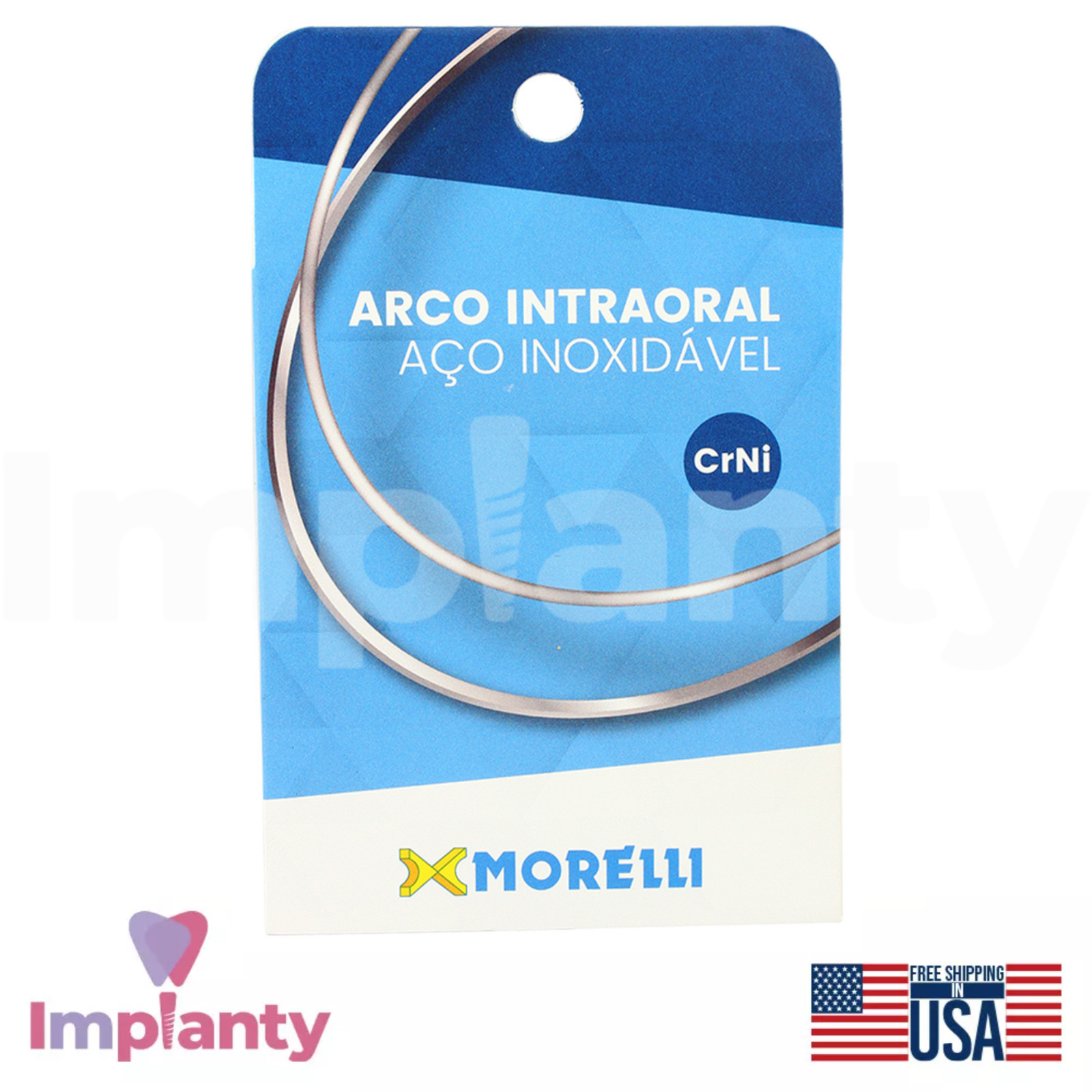 Morelli Cr-Ni Stainless Steel Rectangular Archwire 10pcs 0rthodontic Alignment