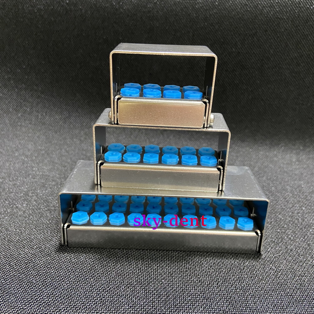 8/12/30 Hole Dental Implant Drills Organizer Holder Sterilization Case Bur Block