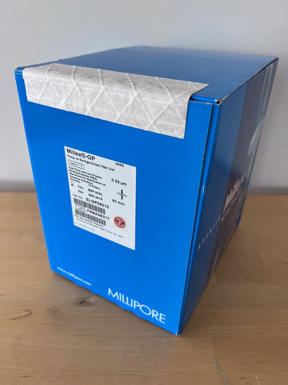 Millipore Millex-GP 50 mm syringe Filter SLGP05010, 0.22 µm pore size Exp 9/2022