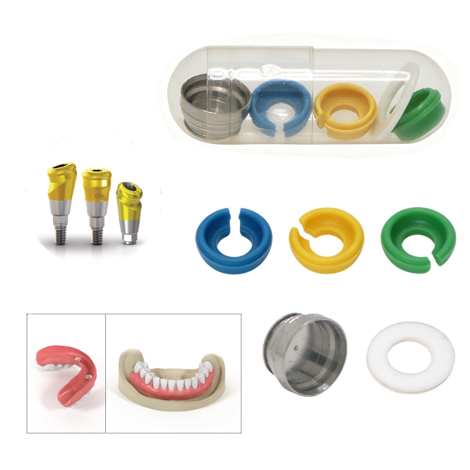 Dental Processing Package PEEK Novaloc Retention Insert Titanium Matrix Housing