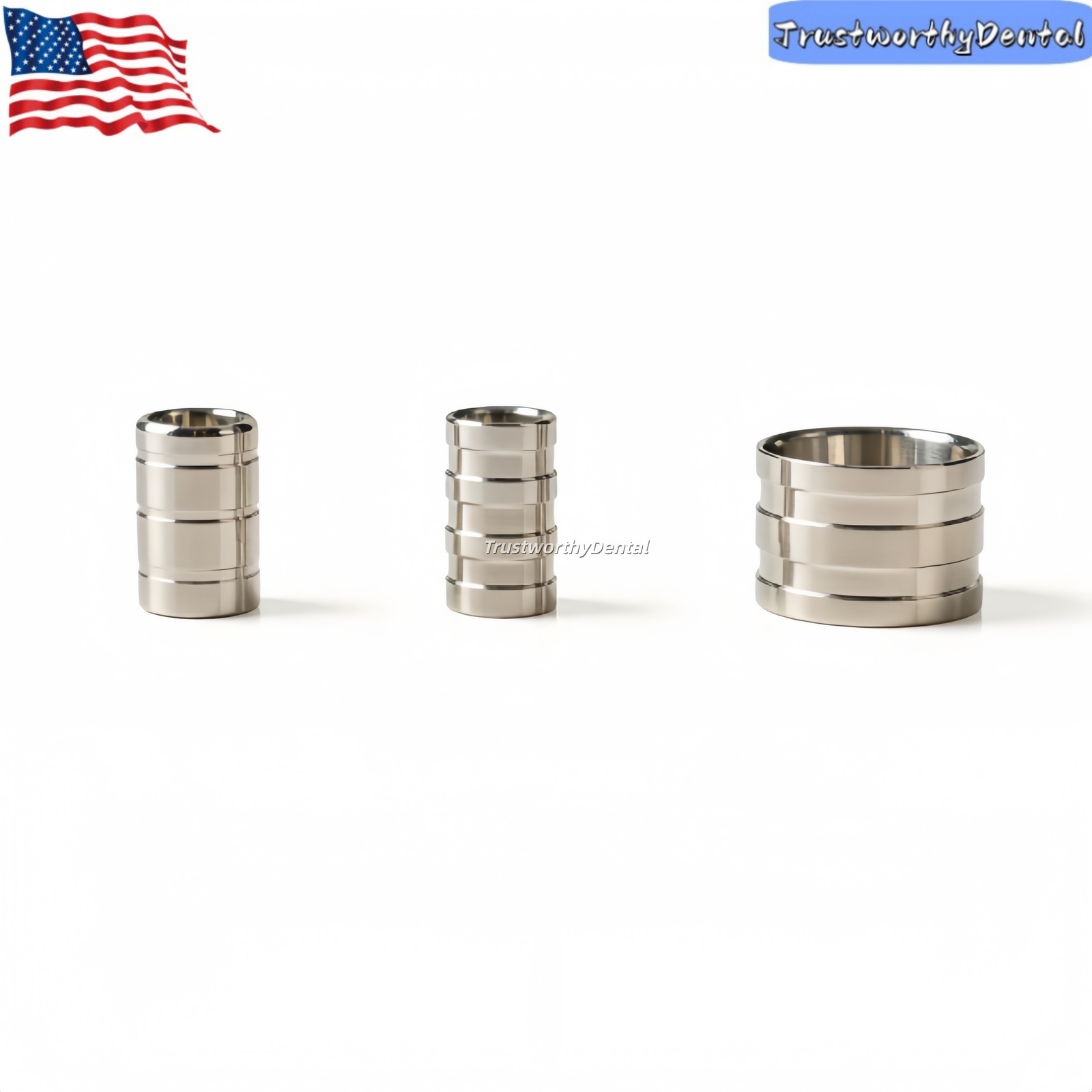USA Dental Implant Guide Sleeve Kit – 3 Sizes Universal Drill Guide Depth 3shape