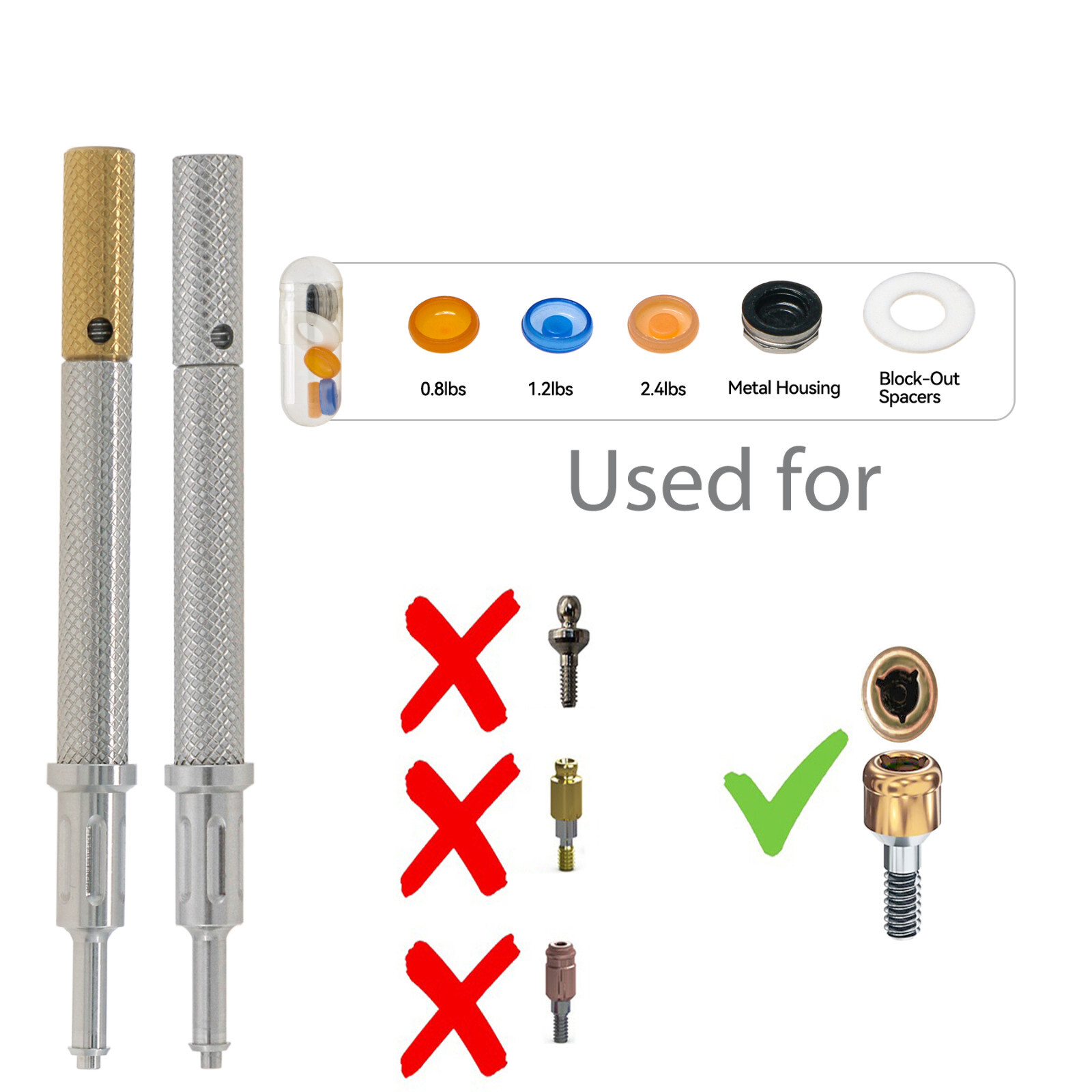 Multi-Unit Locator Abutment ∅4.8mm fits Osstem Hiossen Nobel Active H3.0mm/5.0mm