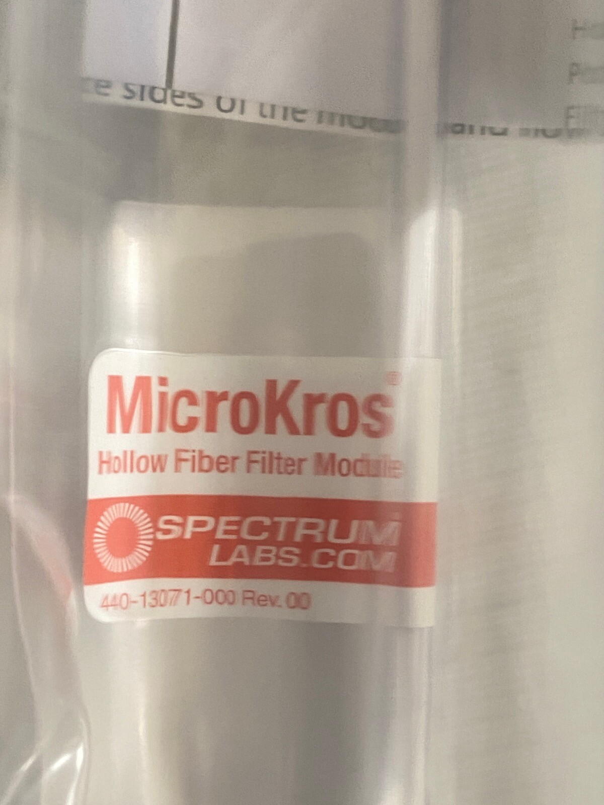 REPLIGEN MicroKros Hollow Fiber Filter Module 41.5cm 50kD mPES C04-E050-05-N