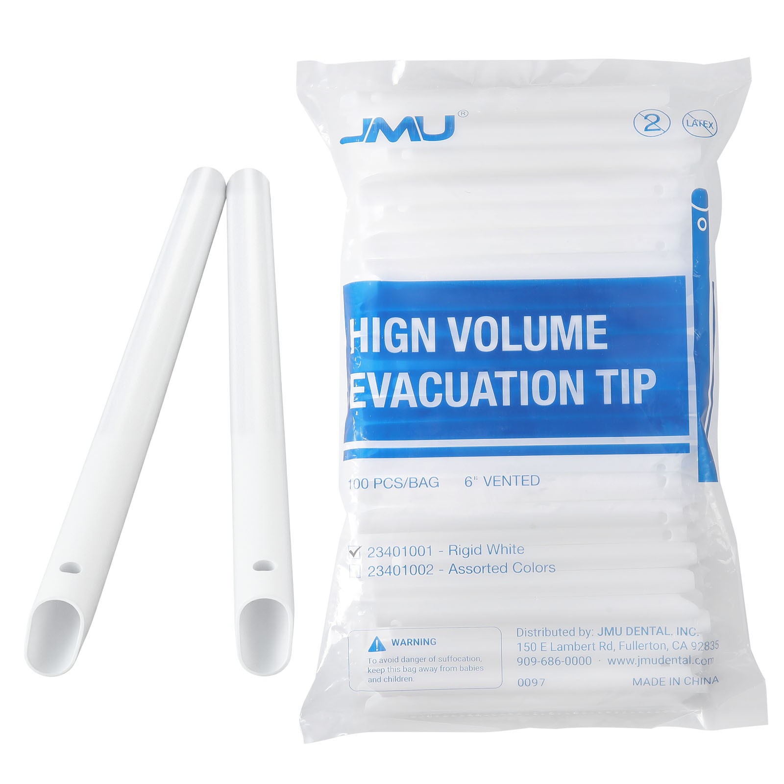 1000(10 Bags) JMU HVE High Speed Volume Evacuation Suction Dental Tips Vented