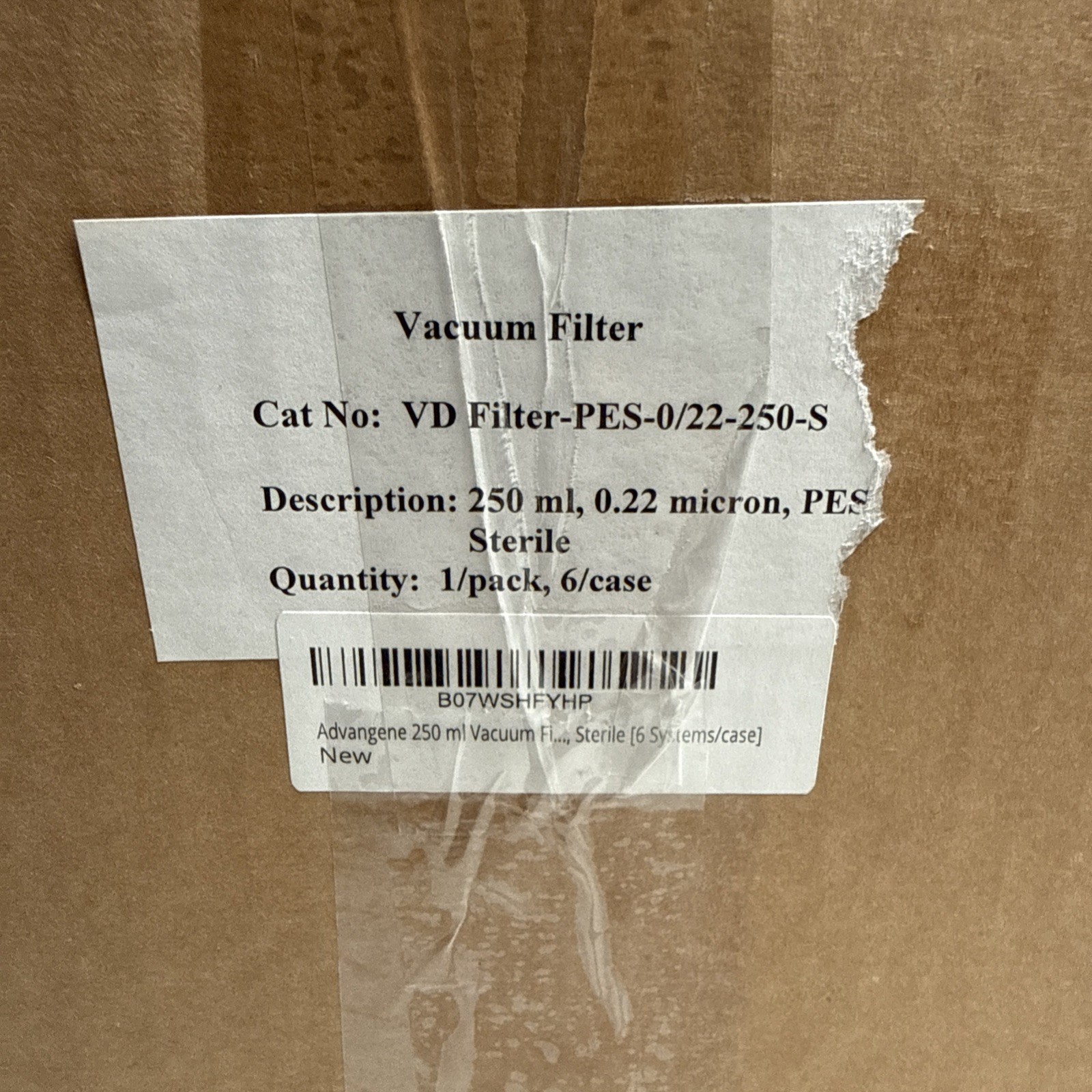 Advangene 250ml, 0.22 Micron, PES Sterile – 1 Pack (6 Count) Vacuum Filters
