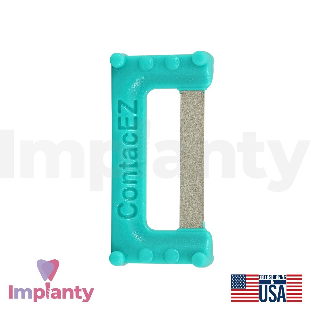 Dental Widener Turquoise IPR Plus Strips Set Stainless Steel Diamond Coating