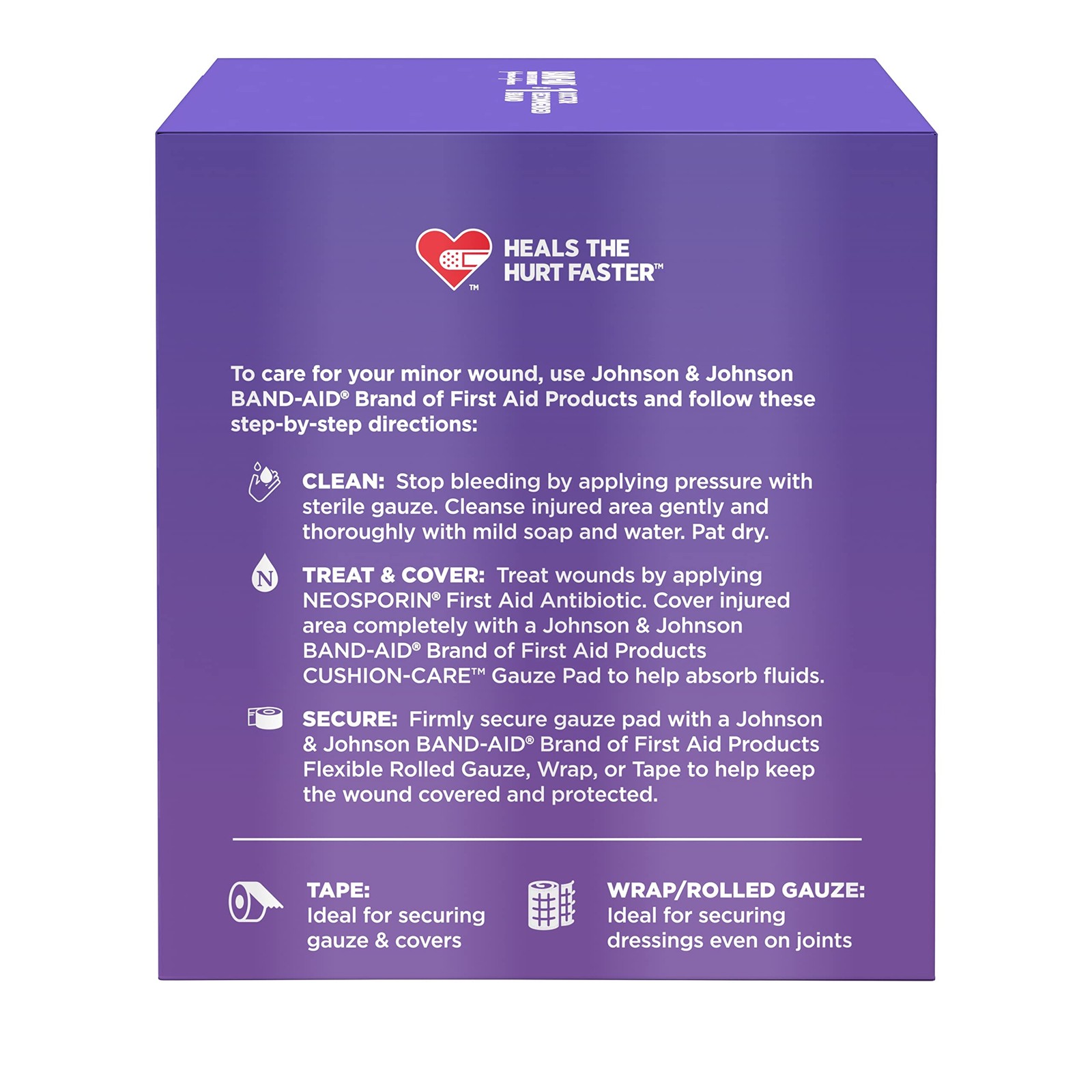 BAND-AID Brand Absorbent Cushion Care Sterile Square 4×4 Inch (Pack of 25)