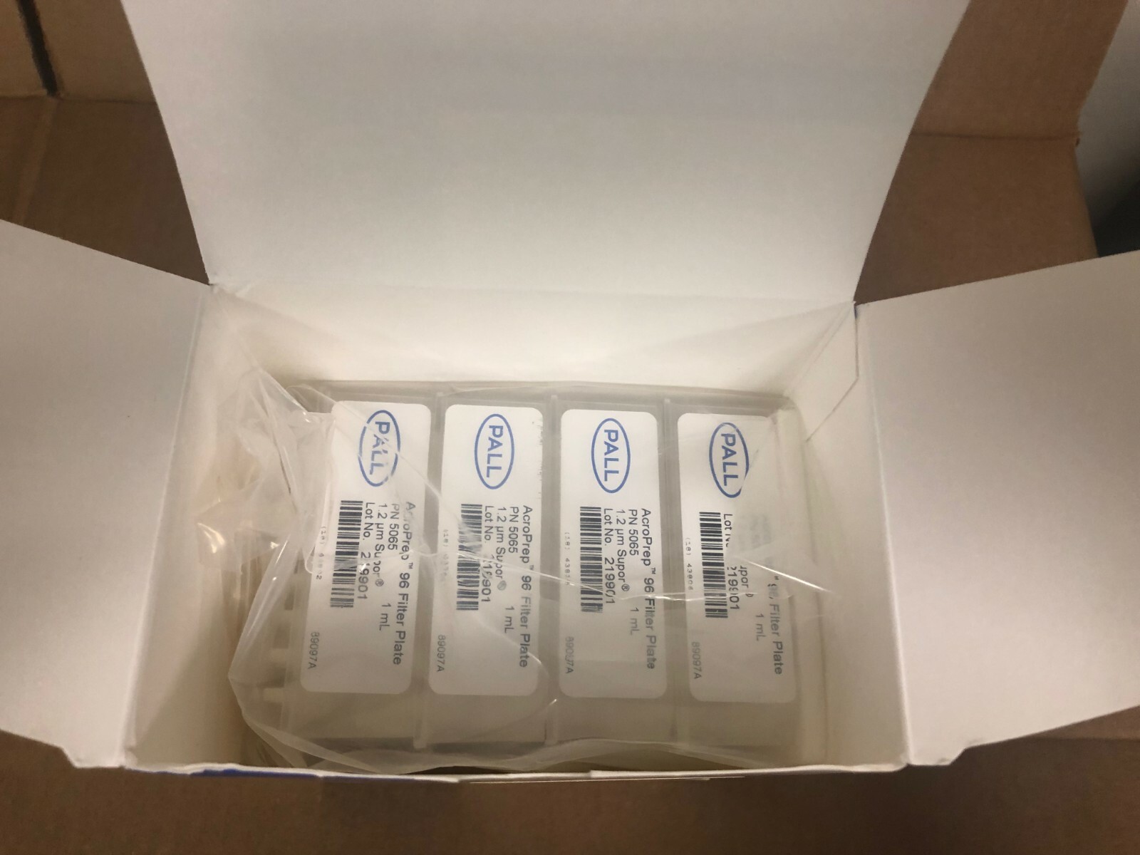 Pall 5065 Life Sciences Acro Prep 96 Filter Plate 1.2um Supor 1mL well 4/pk