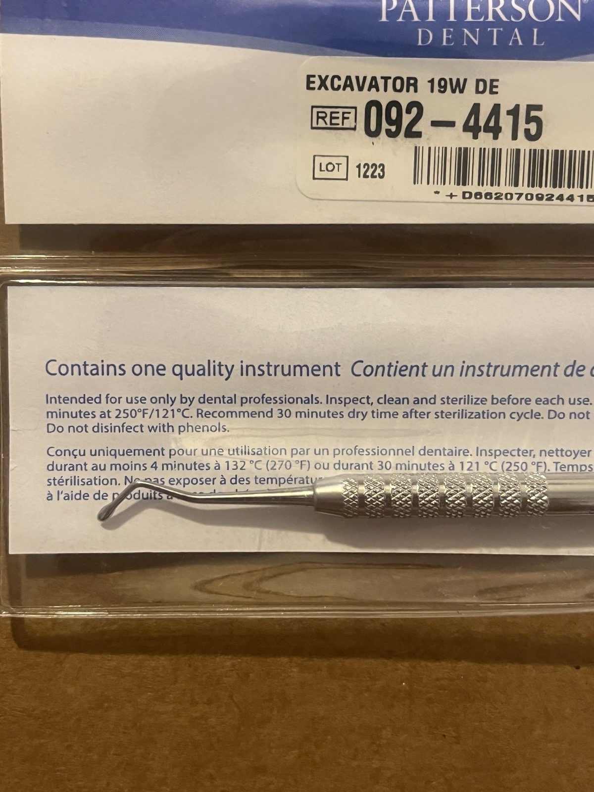 New Dental #19W Excavator Patterson Brand REF 092-4415 Made In USA