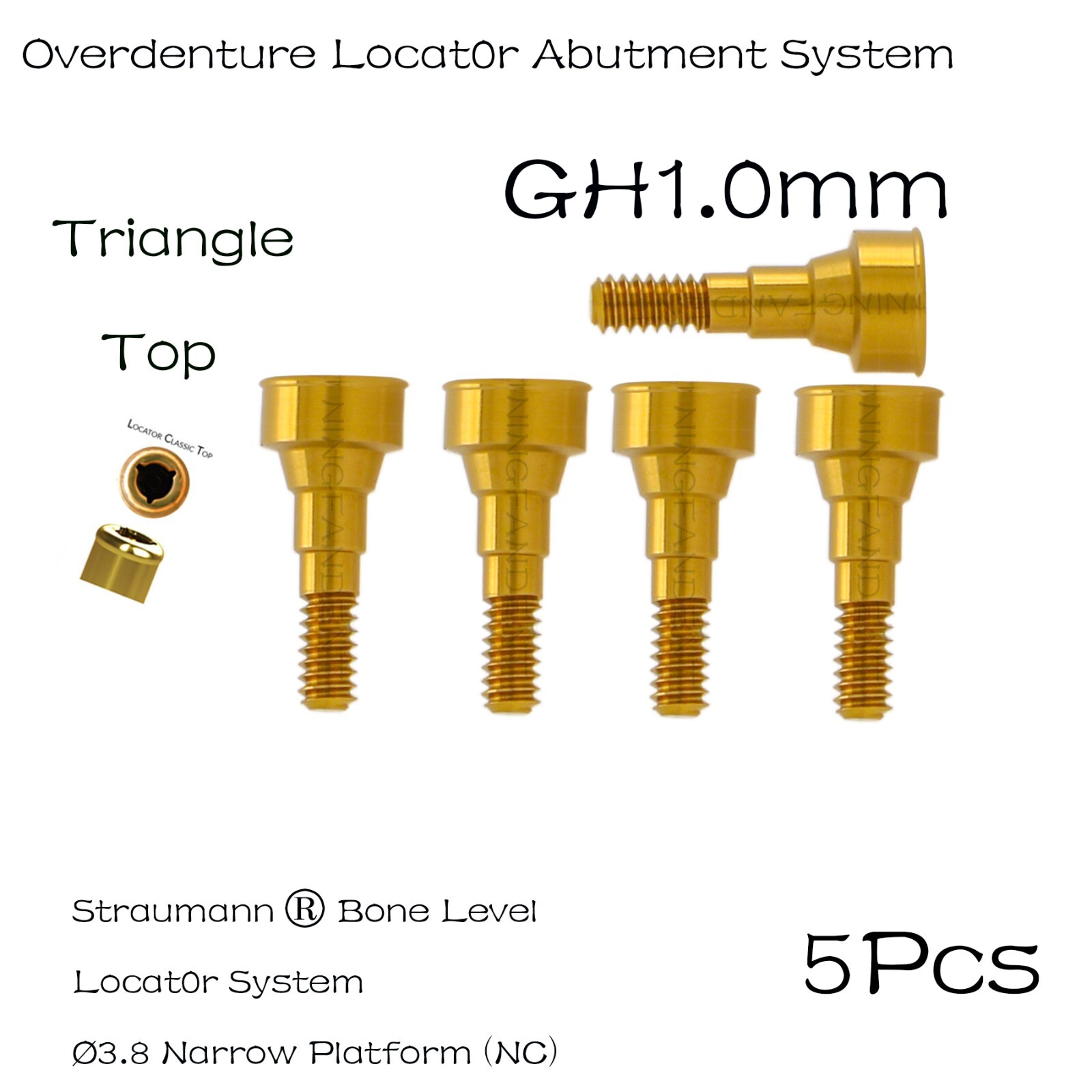 Straumann/ITI-Bone Level NC Dental Overdenture Locator Abutments For 1-5mm GH