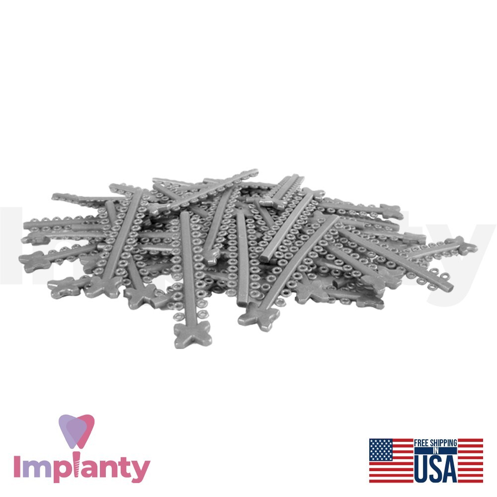 Morelli Polyurethane Elastic Dental Ligature Modules Gray Silver Color 1000pcs
