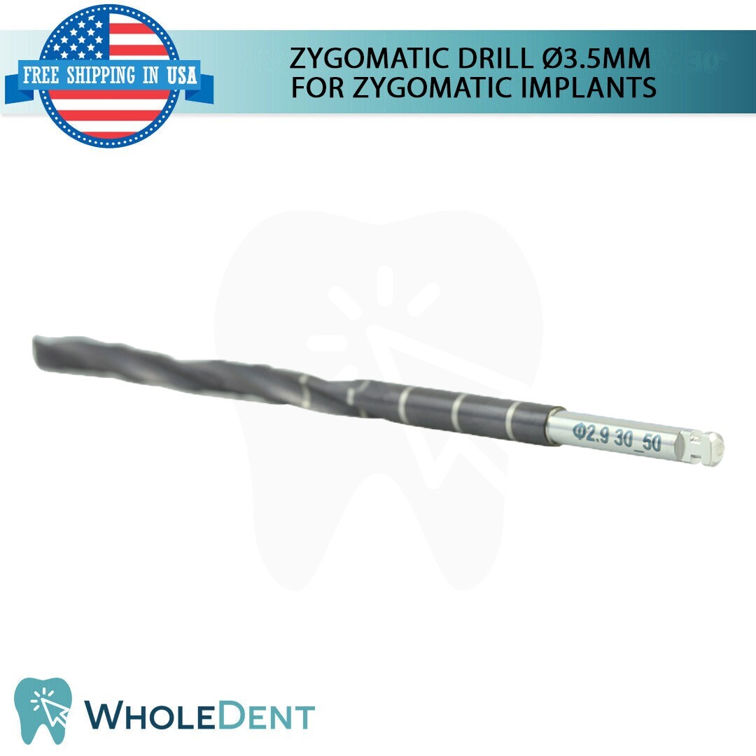 10X Zygomatic Drill Ø3.5mm 54.0mm/86.0 L (Diamond-Like Carbon) coating