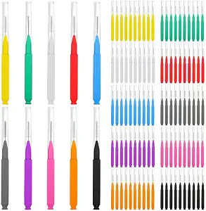 100PCS Interdental Brushes Between Teeth for Braces, Flossers Brush Cleaner, Ort