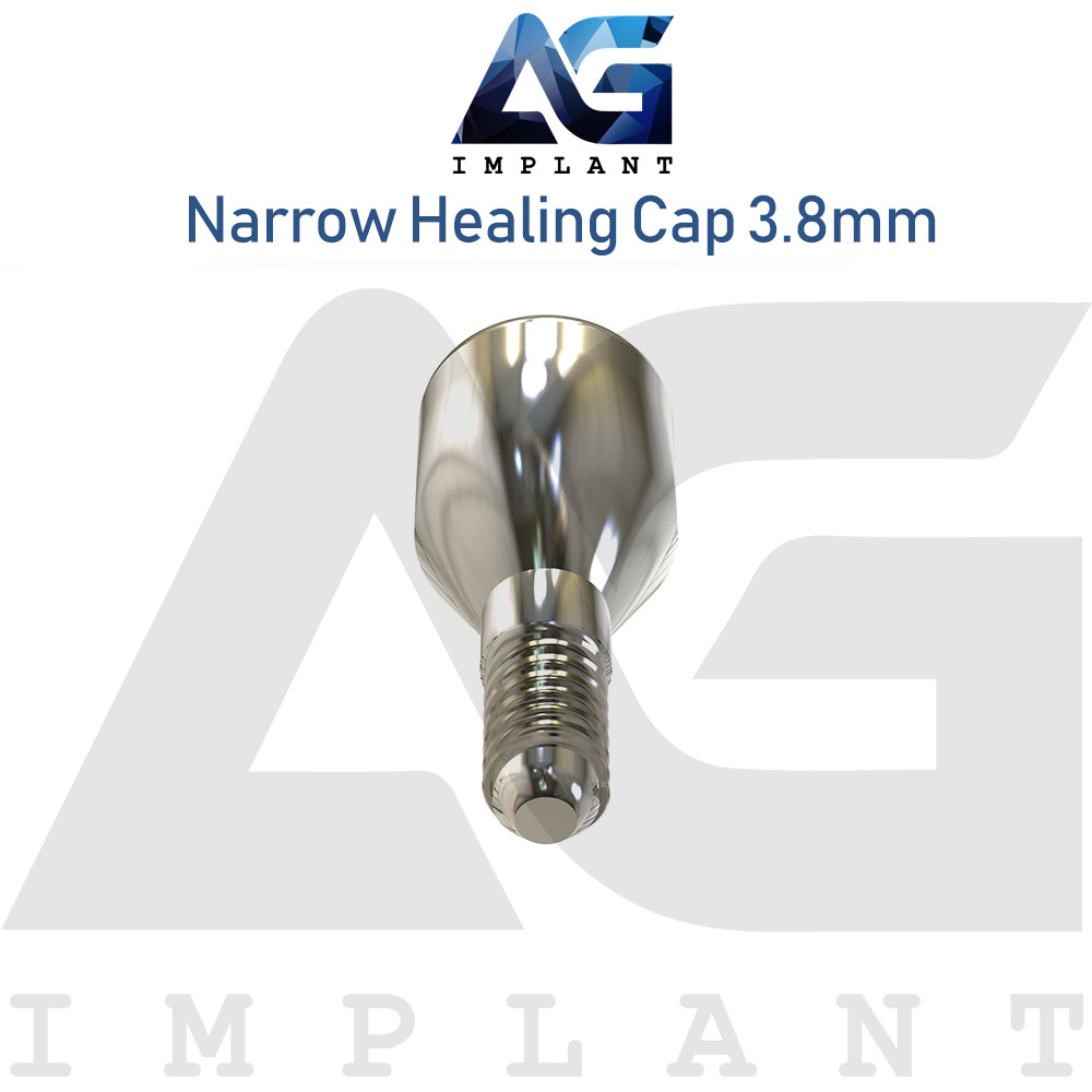 x10 Narrow Healing Cap Abutment System 3.8mm Titanium For Dental Hexagon 2.42mm